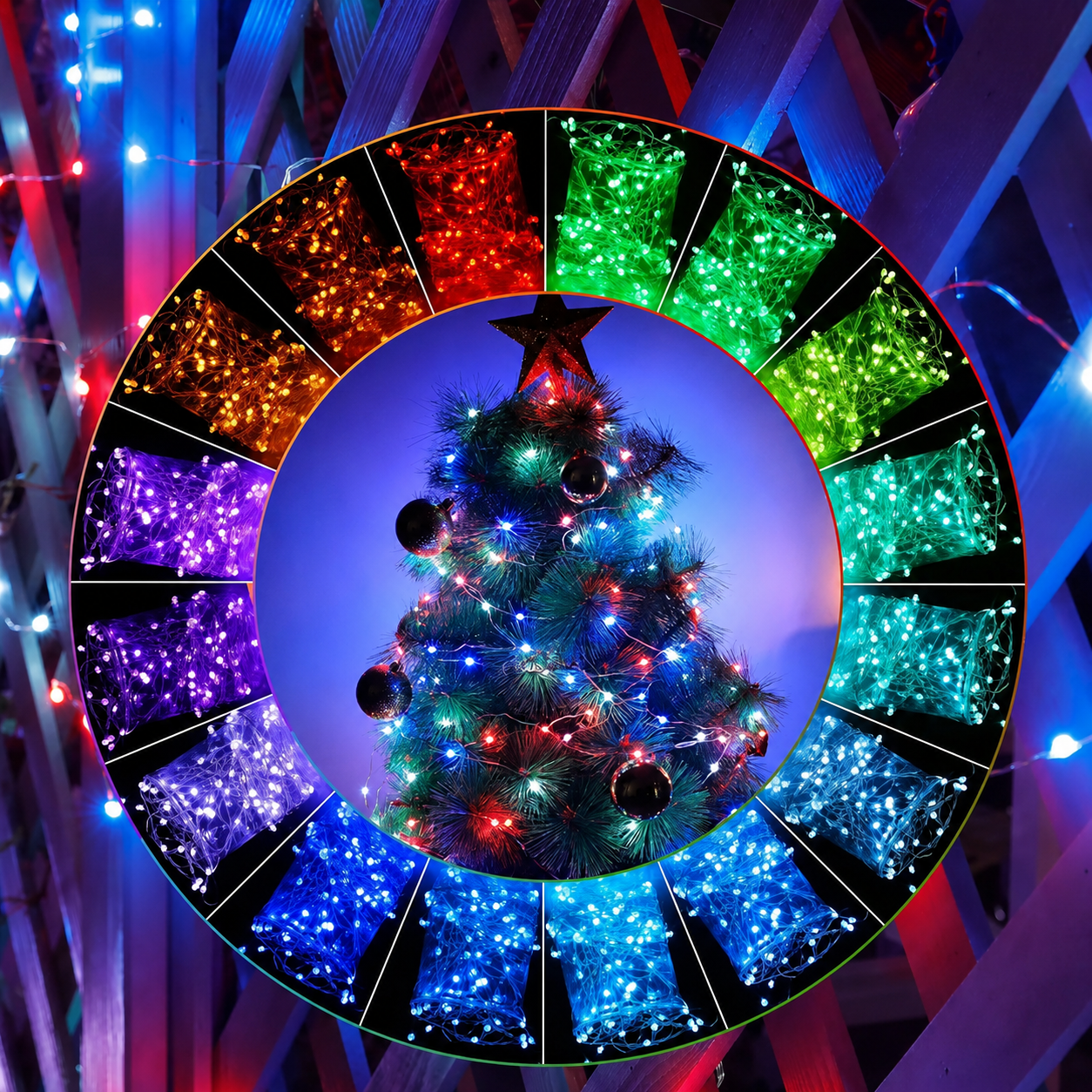 Smart Christmas LED Fairy String Lights with App Remote and Sound Control