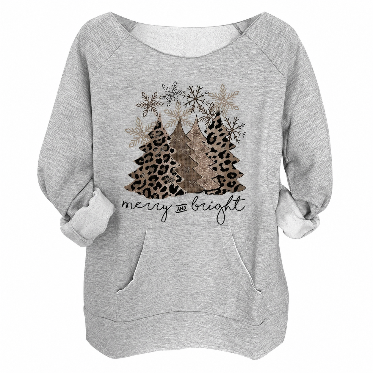 Vintage Christmas Graphic Pullover Sweatshirt for Women