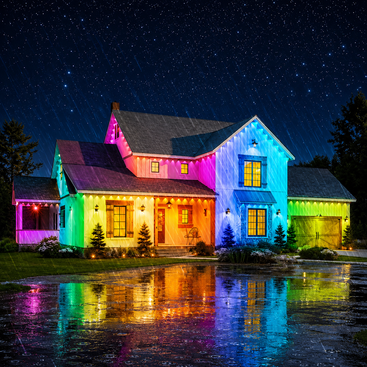 Christmas RGB Eaves Lights With Smart App And Remote Control