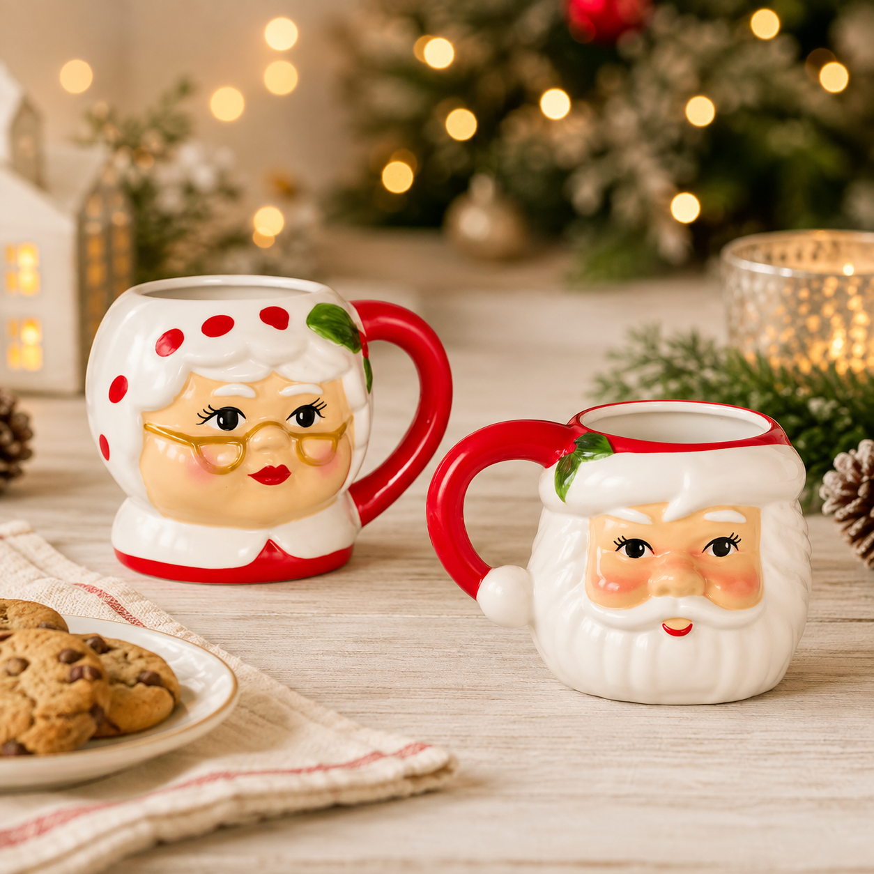 Pack of 2 Christmas 20 Oz Santa Mugs
