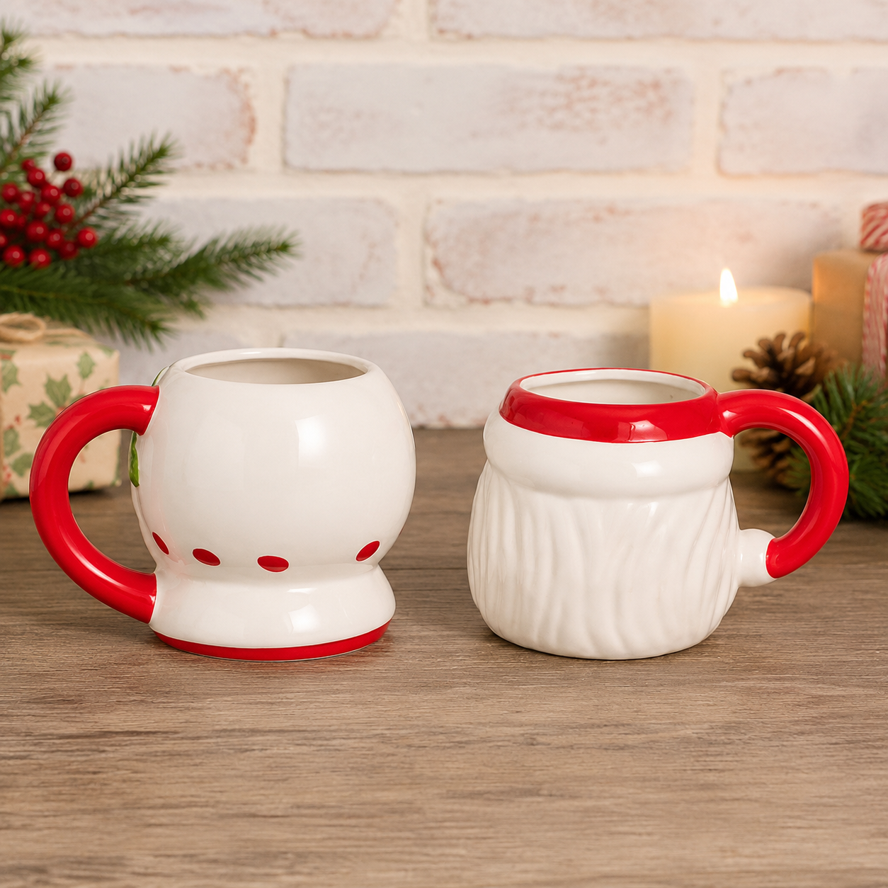 Pack of 2 Christmas 20 Oz Santa Mugs