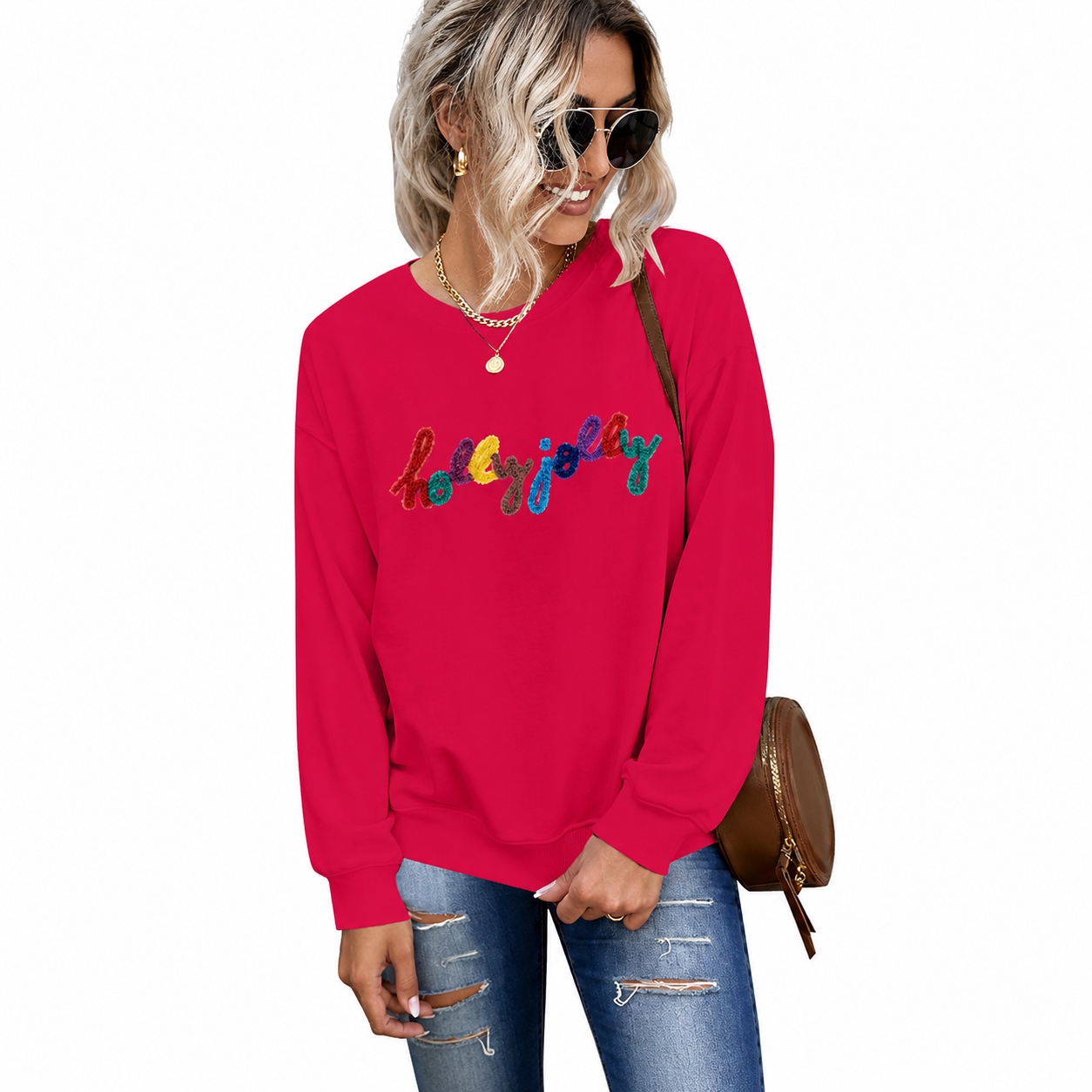 Festive printed Christmas Pullover Sweatshirt for Women