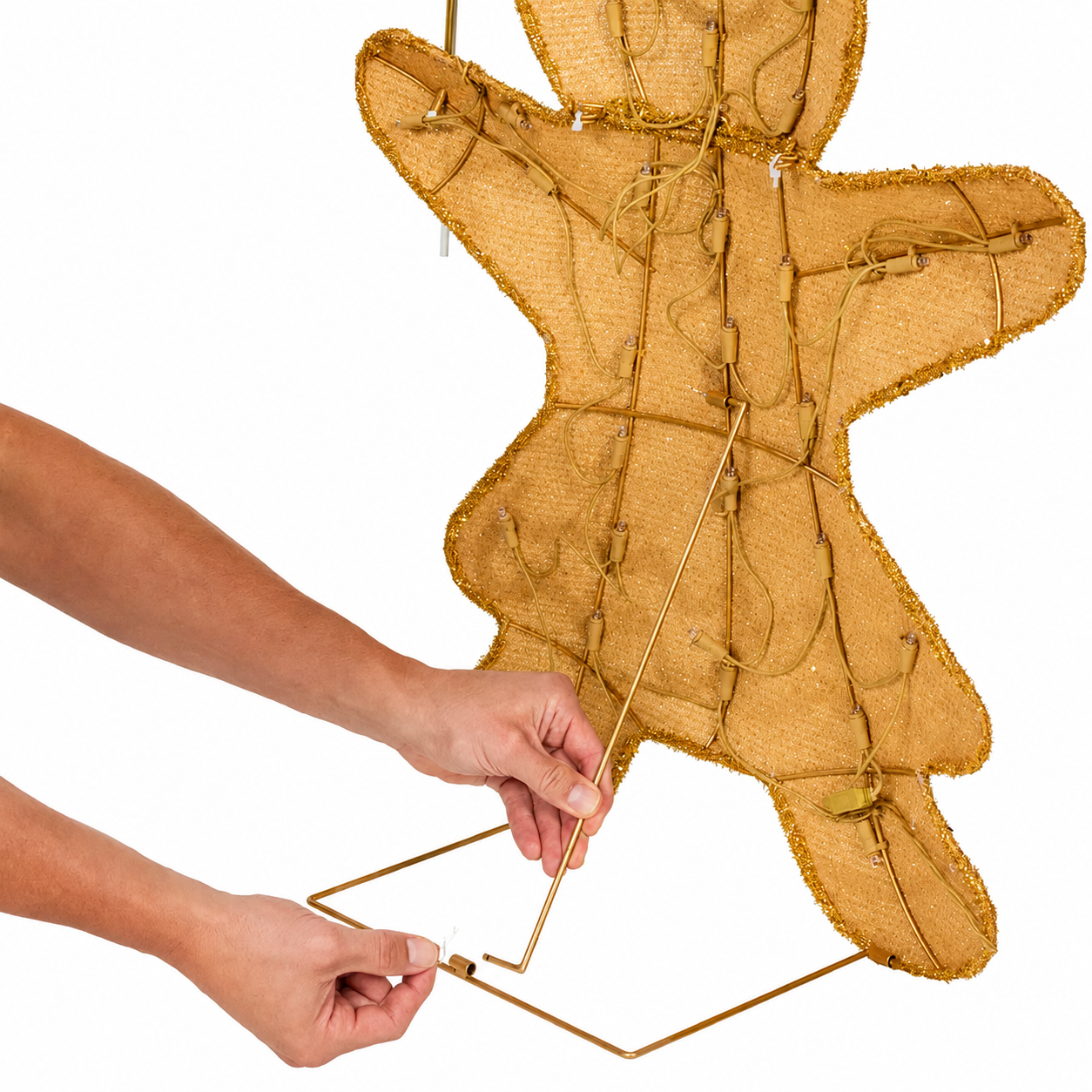 3 Pieces Gingerbread Man 2D Family Yard Decor Lights