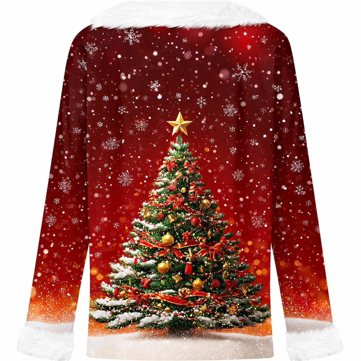 Christmas Graphic Long Sleeve Holiday Pullover Top for Women