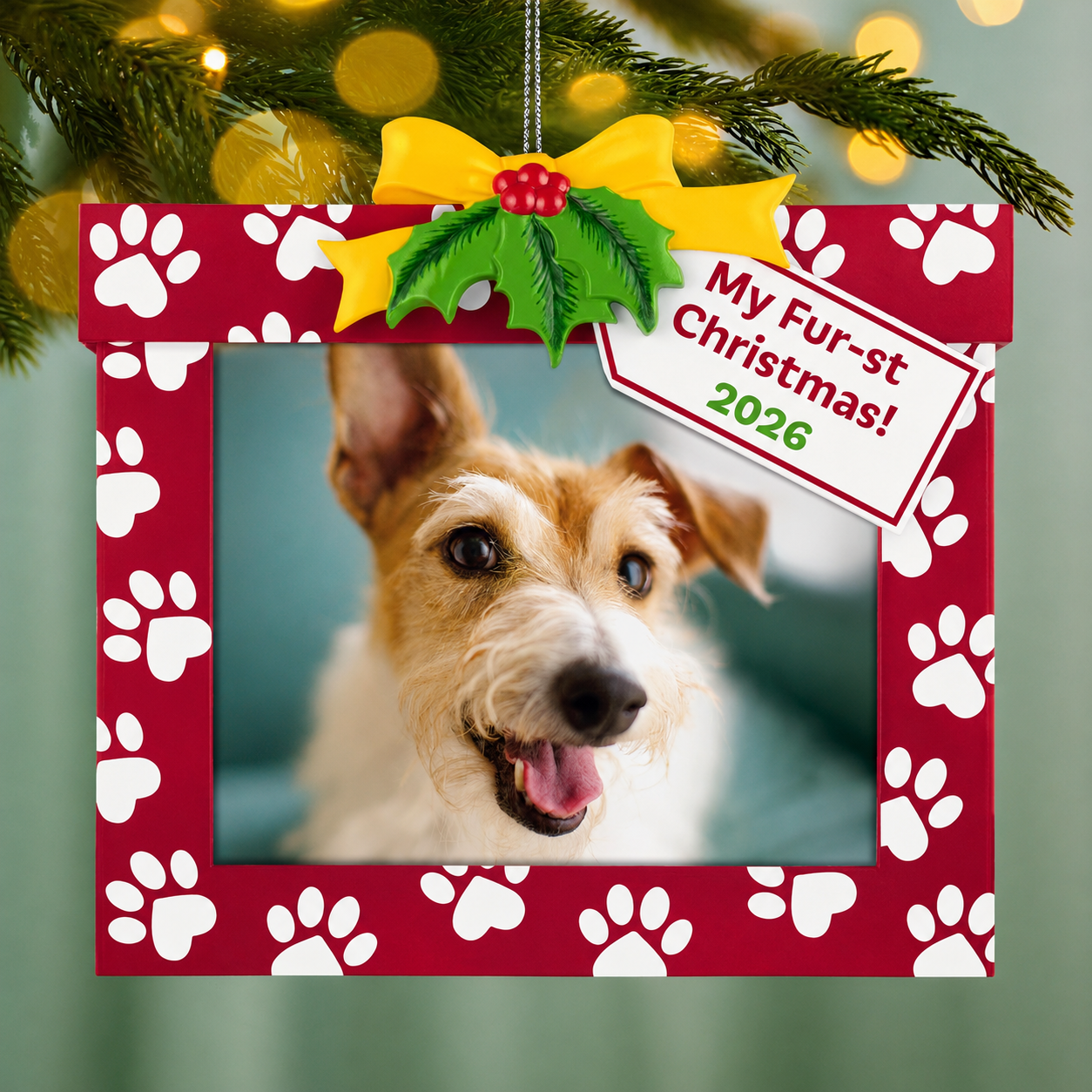 2026 Christmas Pet Photo Frame Ornament    