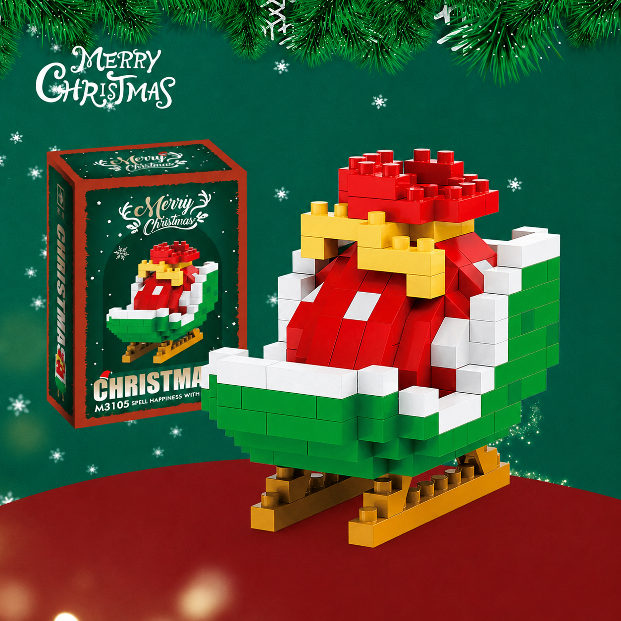 Christmas Micro Mini Building Blocks Set