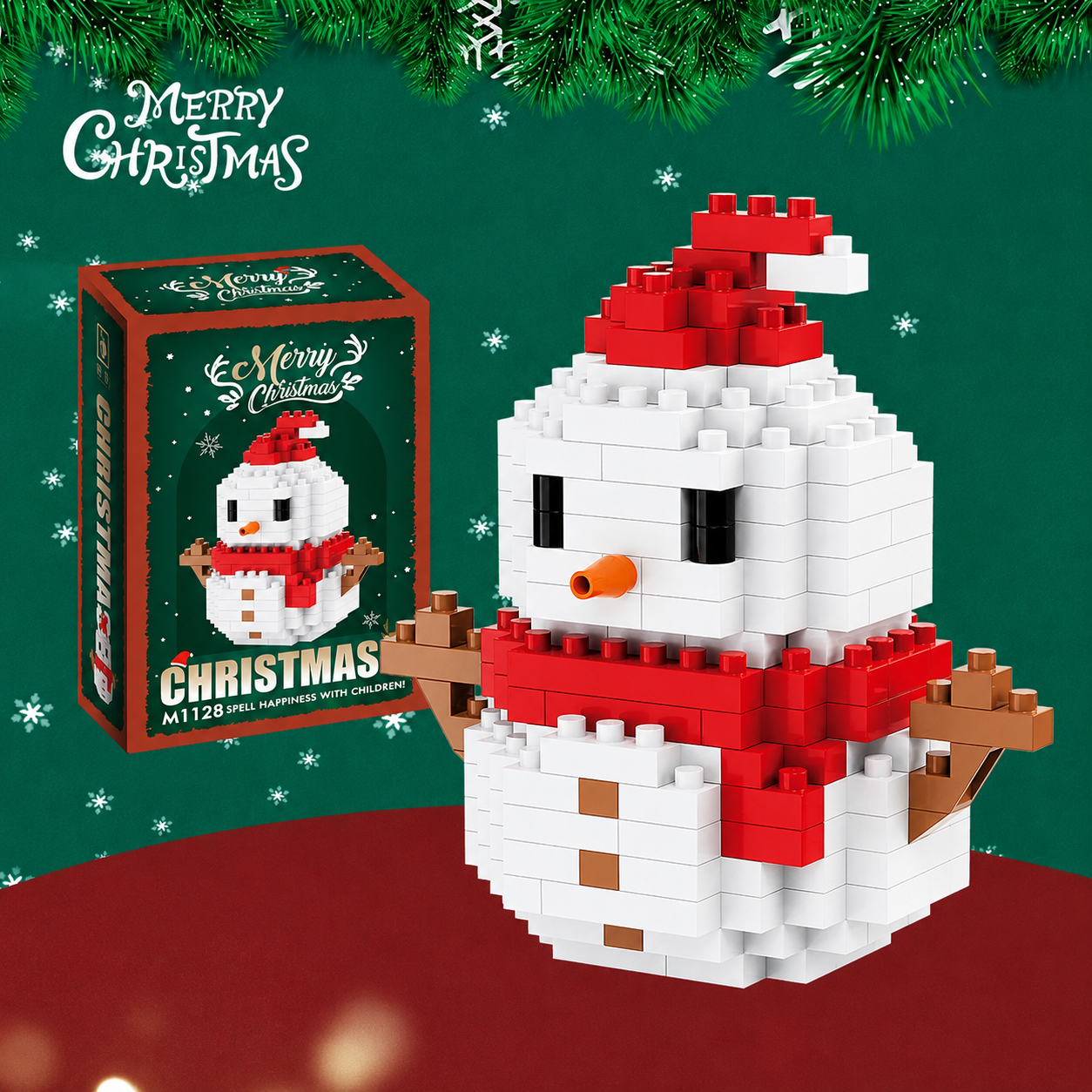 Christmas Micro Mini Building Blocks Set