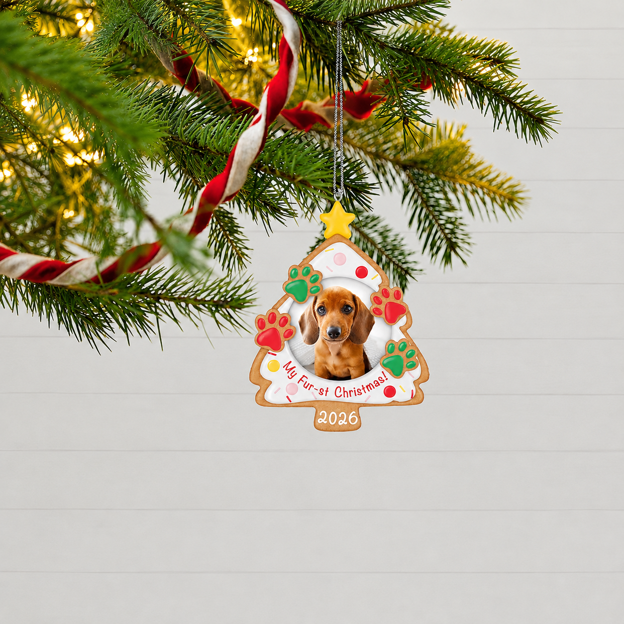 2026 Christmas Themed Pet Photo Frame Ornament