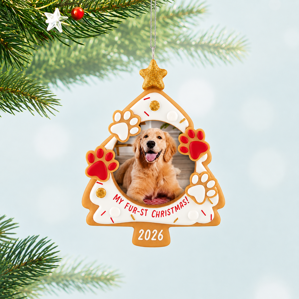 2026 Christmas Themed Pet Photo Frame Ornament