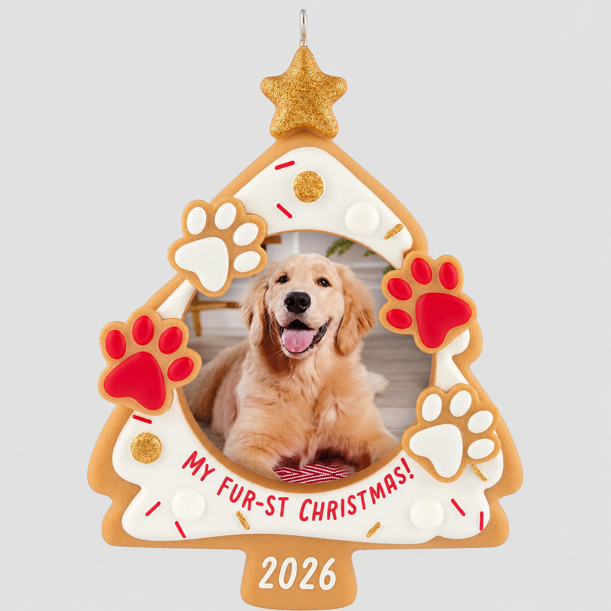2026 Christmas Themed Pet Photo Frame Ornament