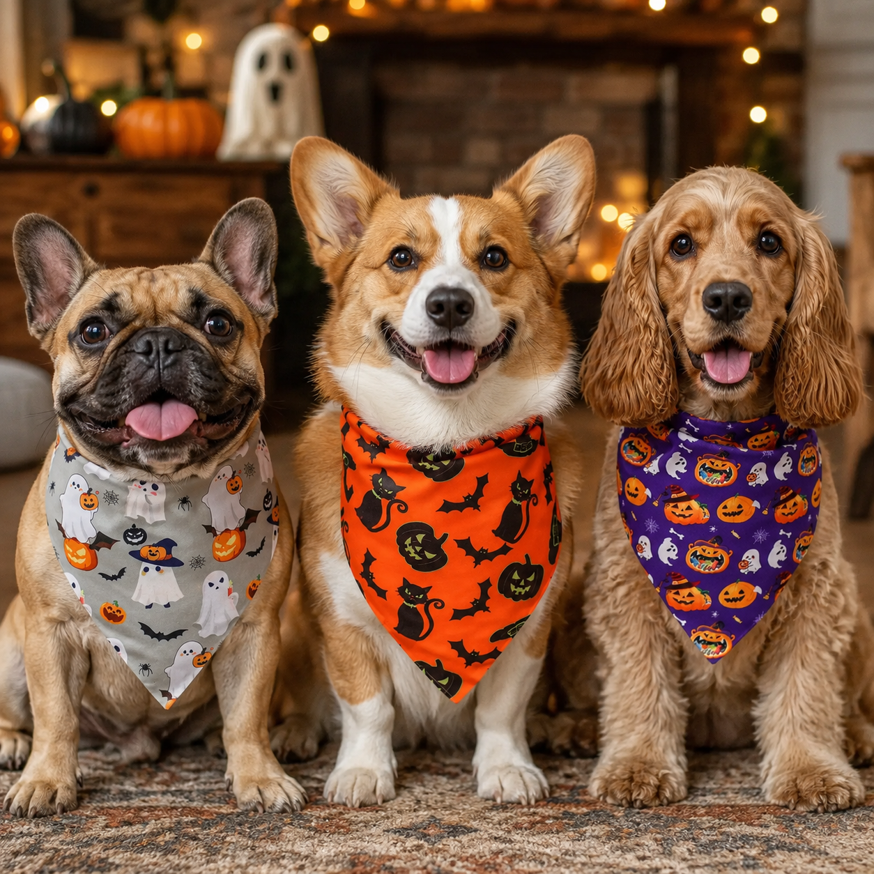 3 Pieces Christmas Dog Bandanas Scarf For Dogs