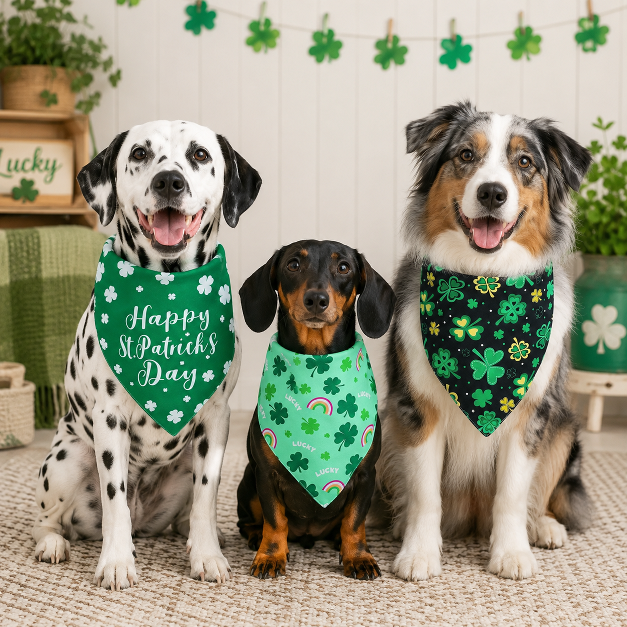 3 Pieces Christmas Dog Bandanas Scarf For Dogs