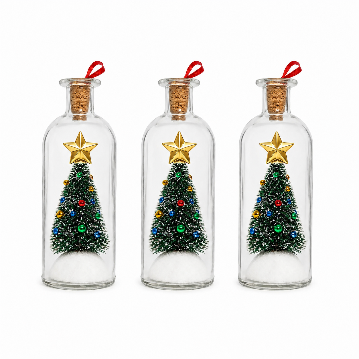 Recordable Christmas Message In A Bottle Ornament With Voice Recording Holiday Keepsake