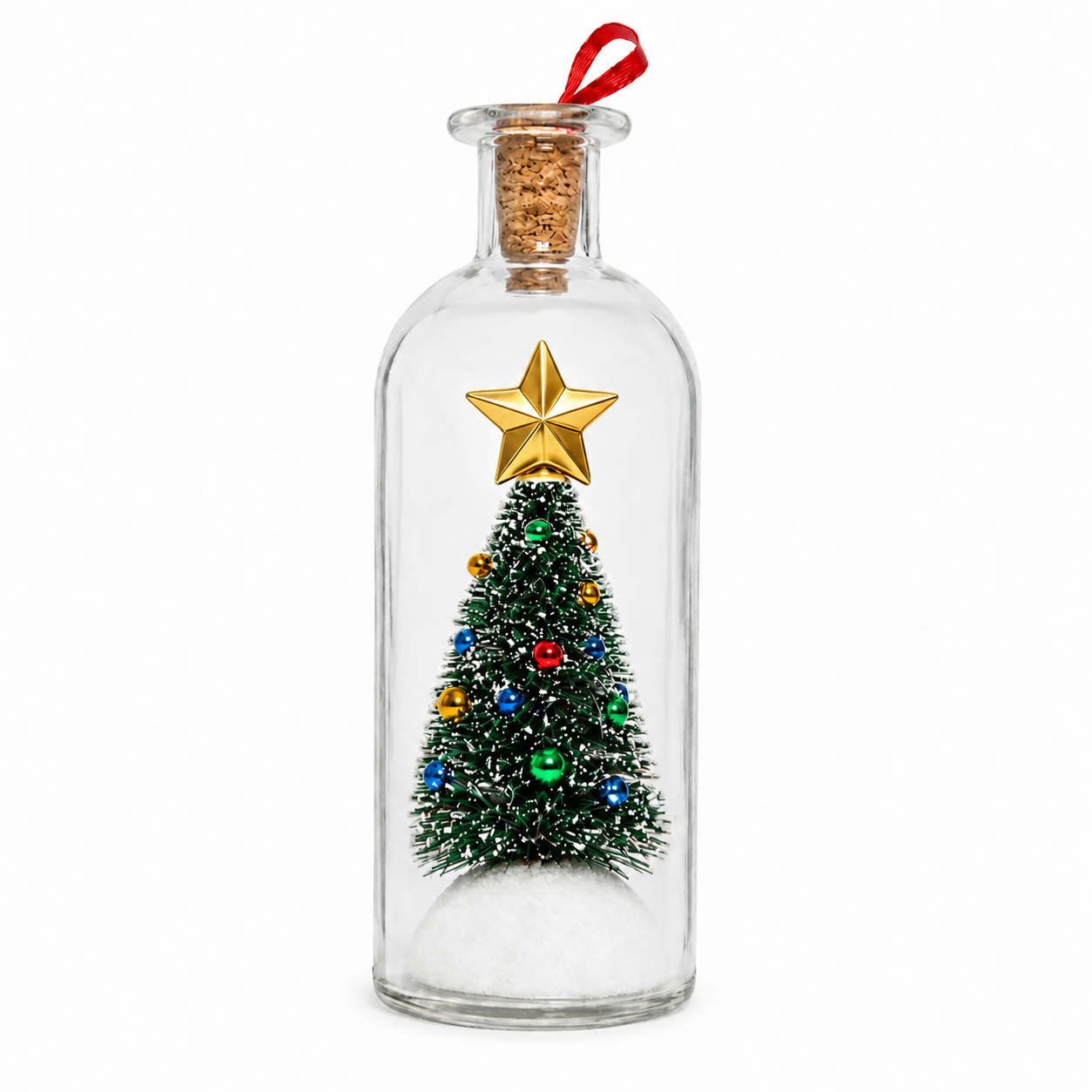 Recordable Christmas Message In A Bottle Ornament With Voice Recording Holiday Keepsake