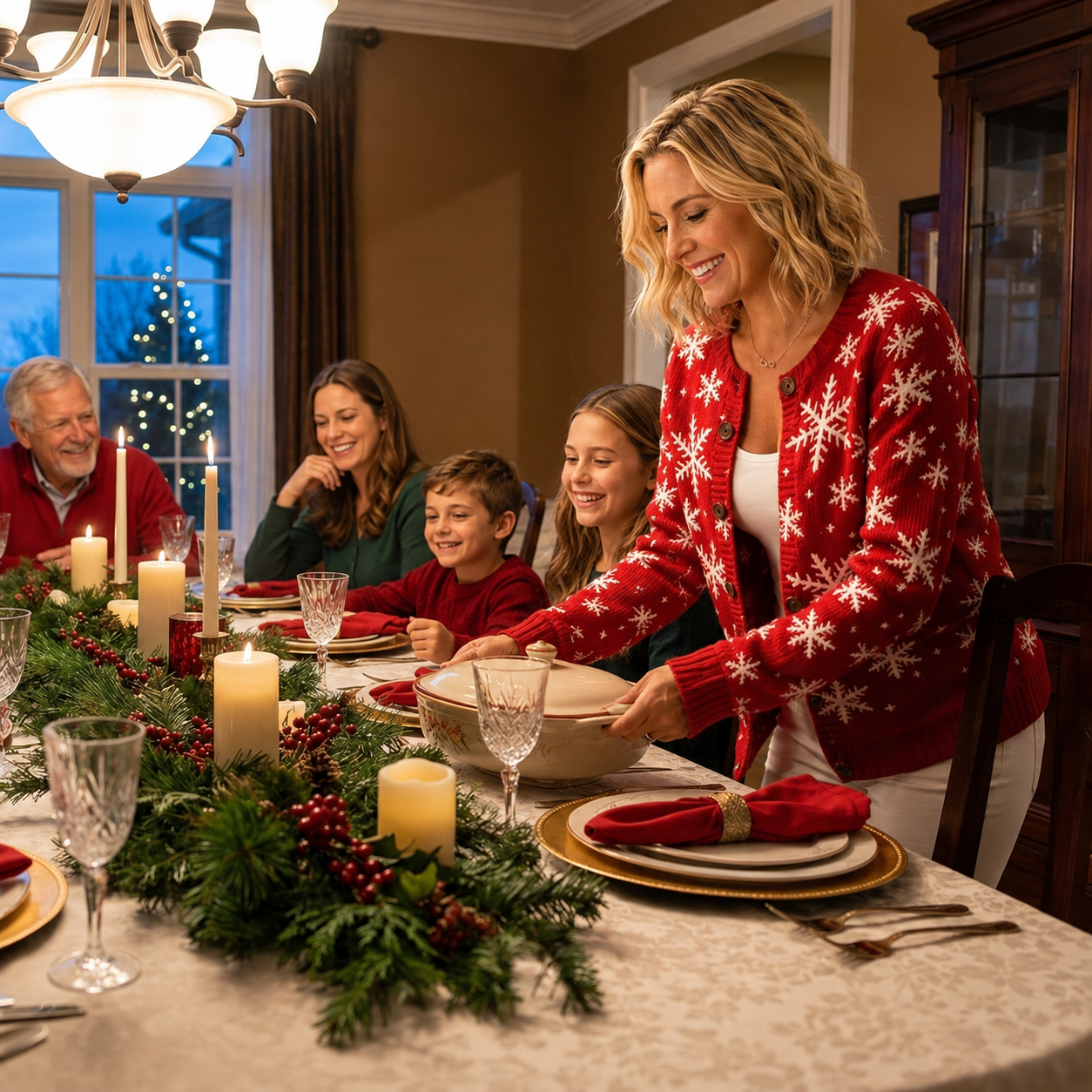 Christmas Knit Cardigan Sweater For Women 