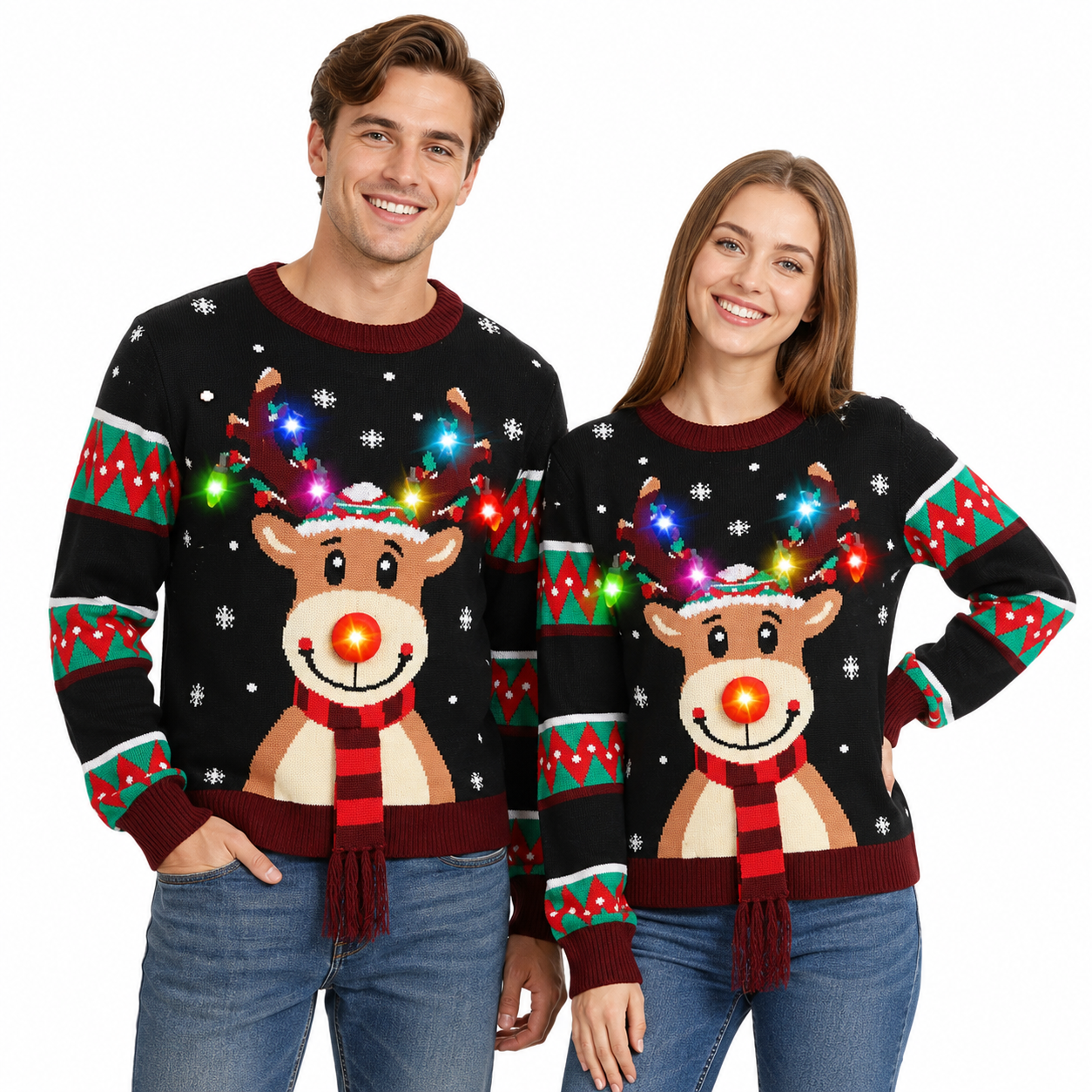 Light Up Christmas Sweater For Men And Women