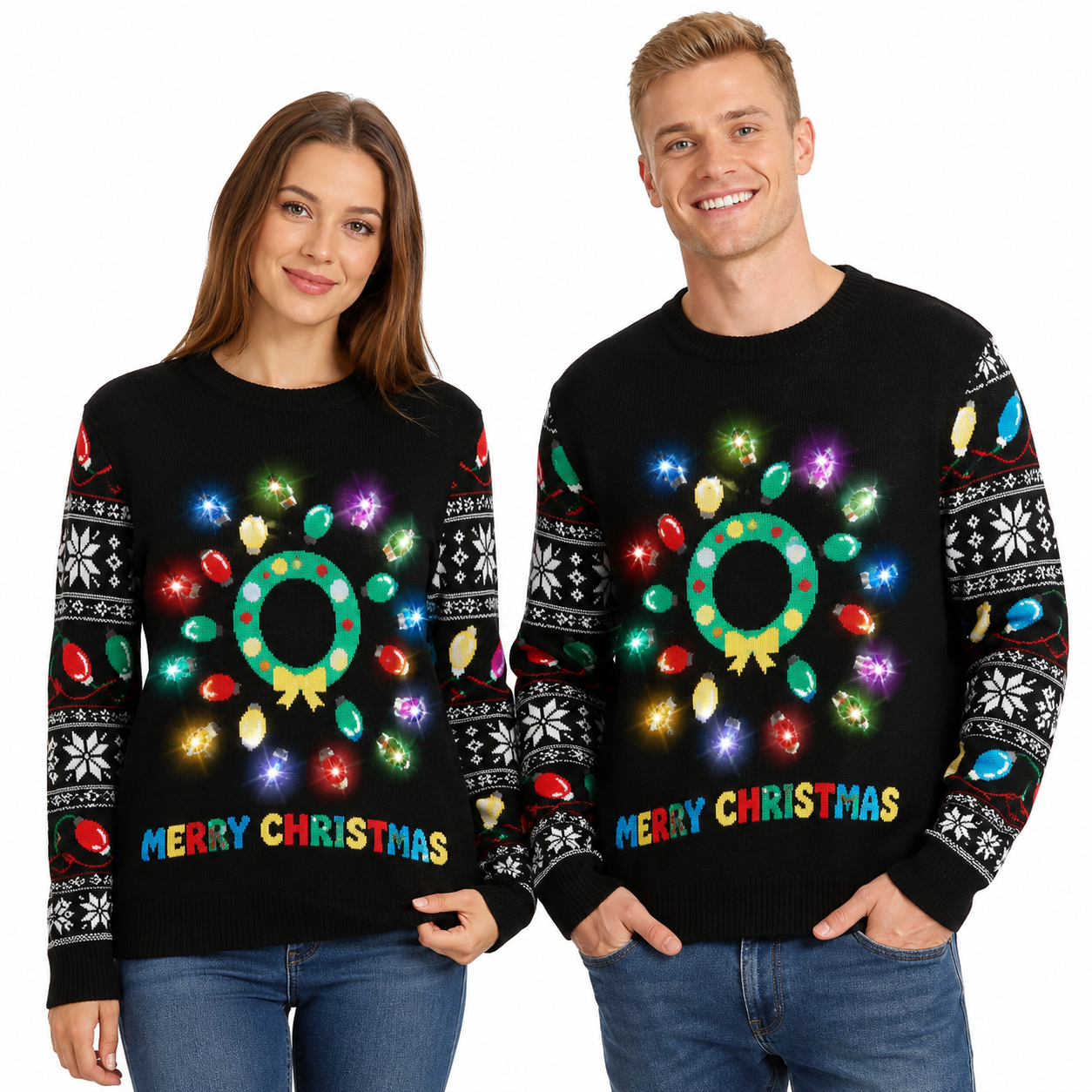 Light Up Christmas Sweater For Men And Women