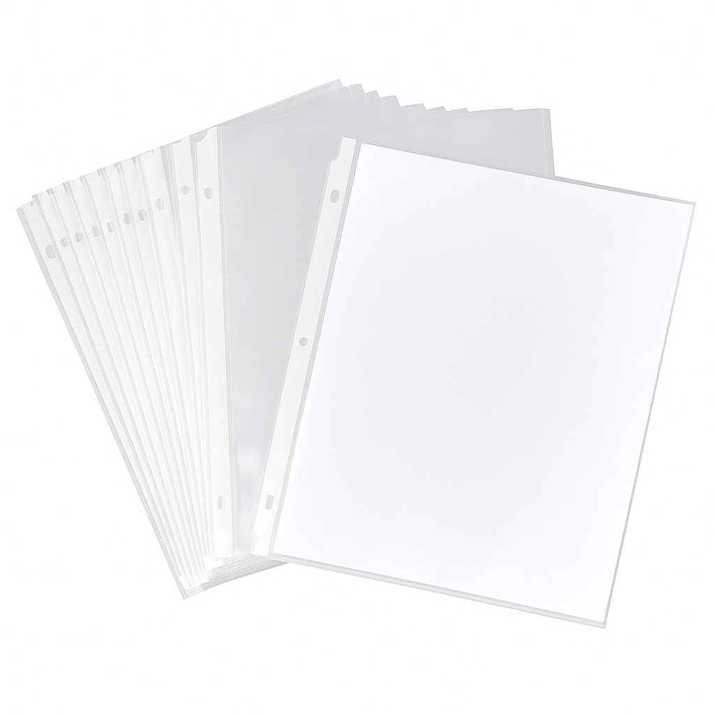 Clear Plastic Sheet Protectors With Transparent Sleeves