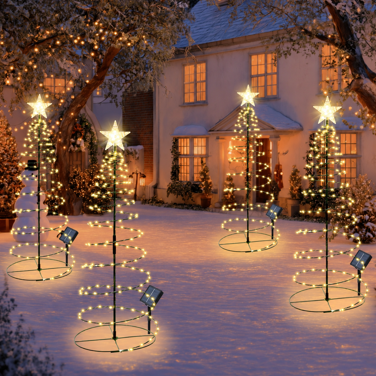 Iron Star Solar Courtyard Light For Christmas Outdoor Decor