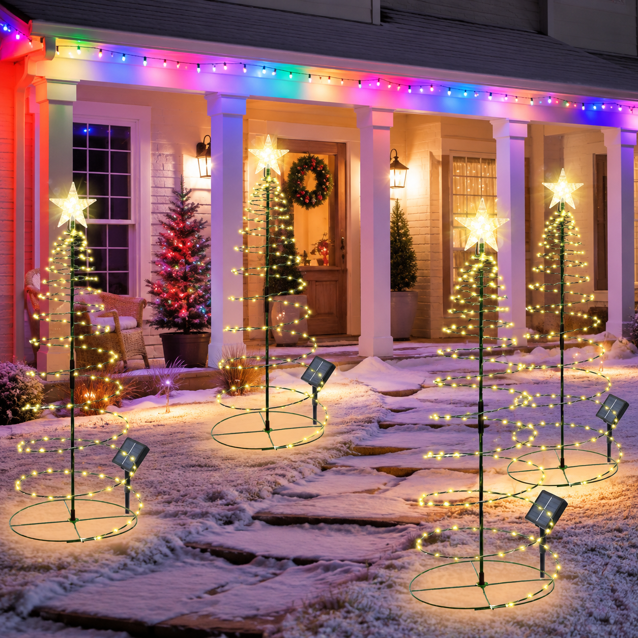 Iron Star Solar Courtyard Light For Christmas Outdoor Decor