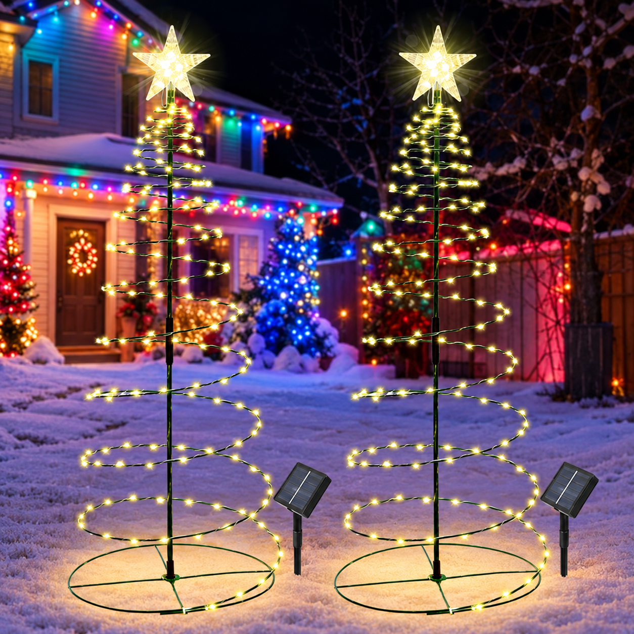 Iron Star Solar Courtyard Light For Christmas Outdoor Decor