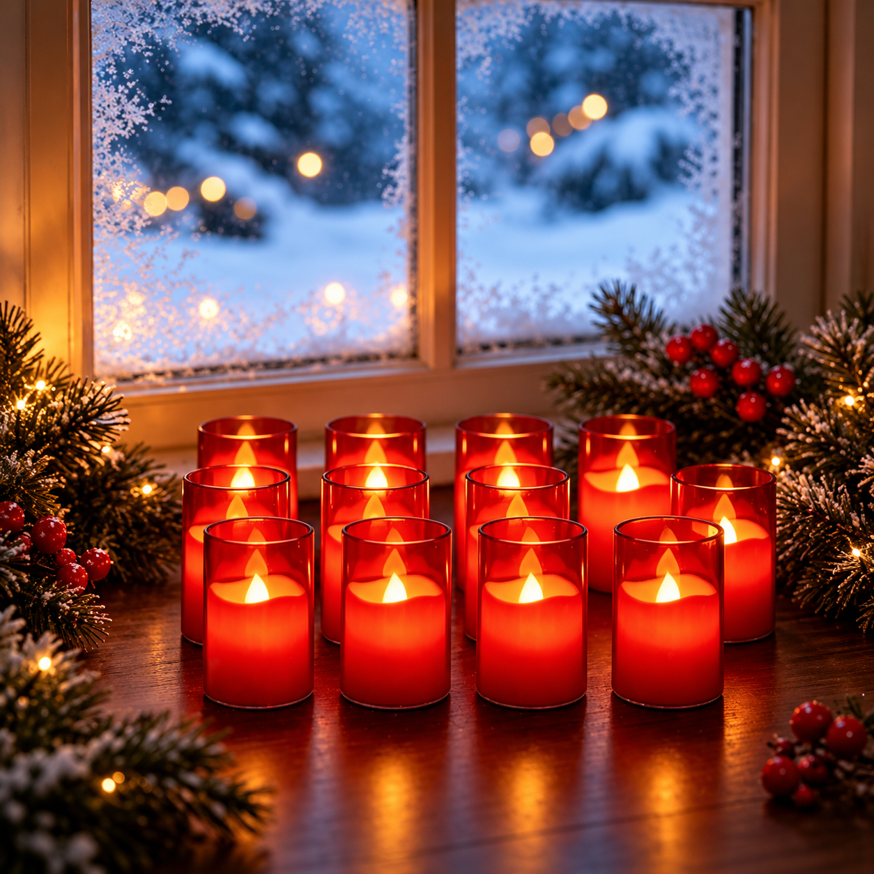 Acrylic LED Tea Lights With Remote Control For Decor