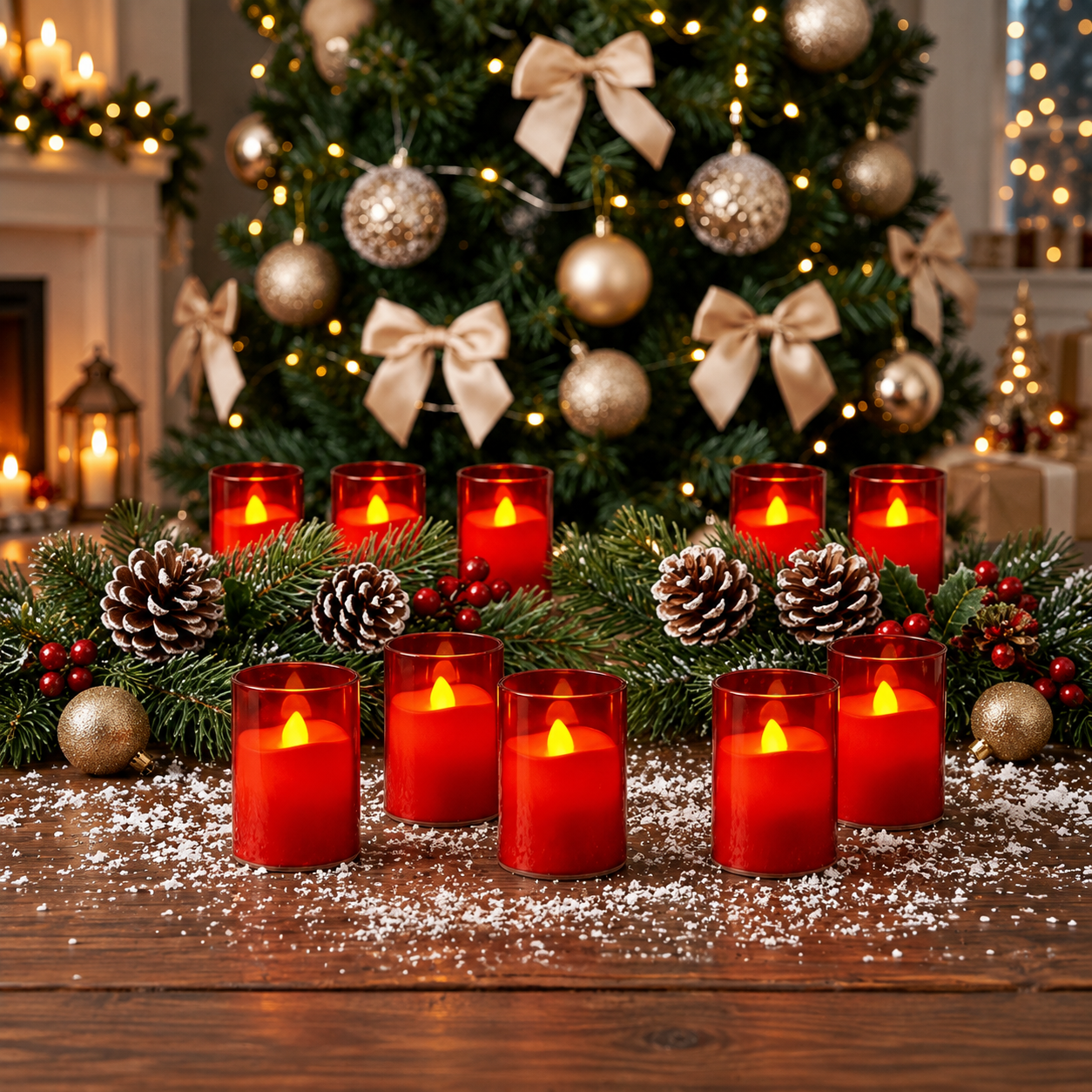 Acrylic LED Tea Lights With Remote Control For Decor