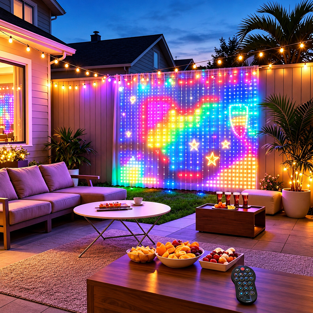 400 LED Smart Curtain String Lights With Programmable Effects