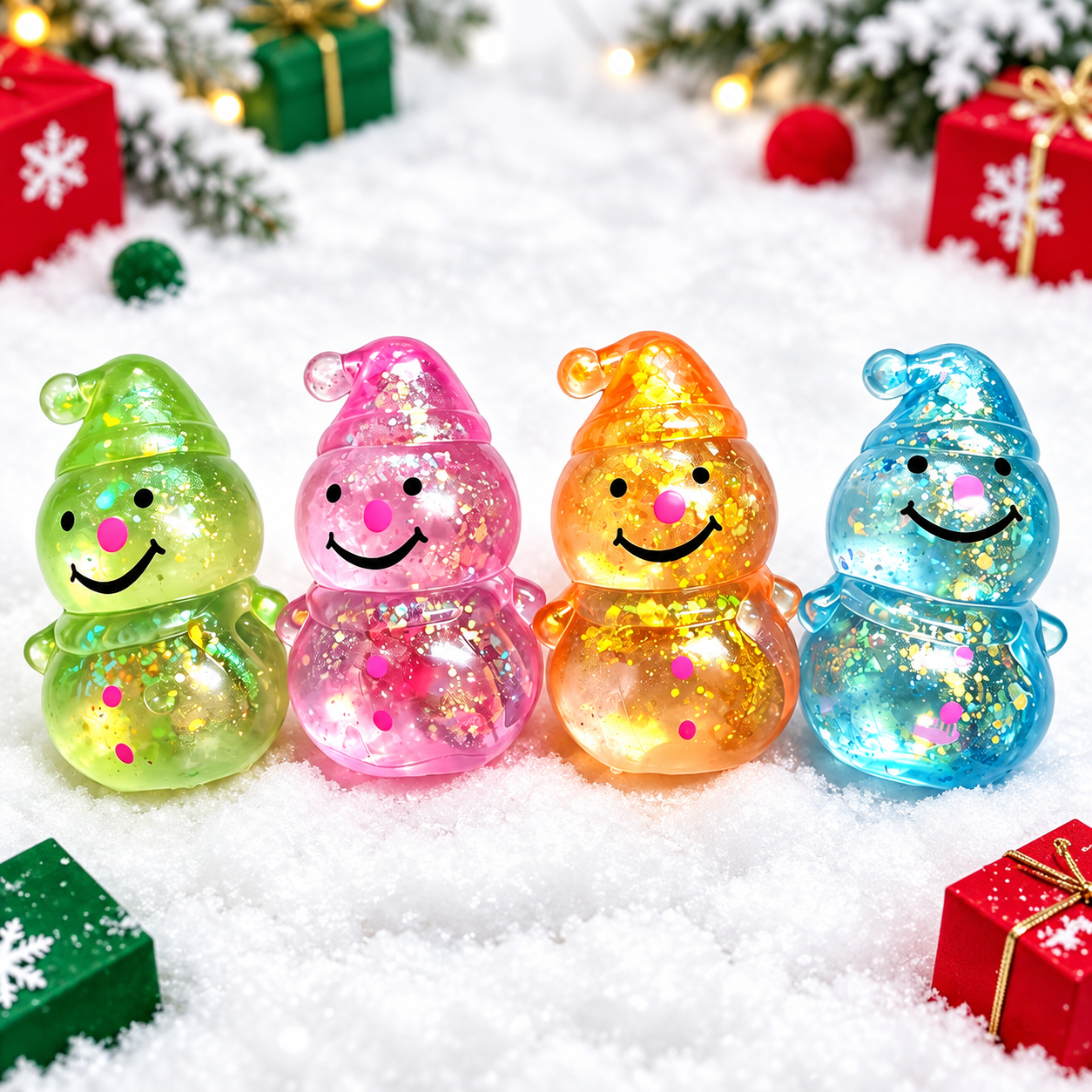 One Piece Christmas Snowman Mochi Squishy Toy For Kids Gift
