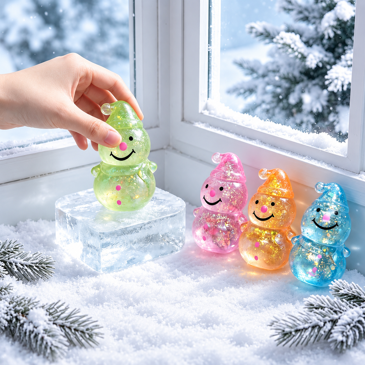 One Piece Christmas Snowman Mochi Squishy Toy For Kids Gift