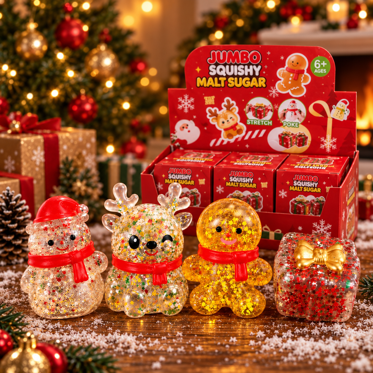 One Piece Christmas Malt Sugar Squishy Toy For Kids Holiday Gift