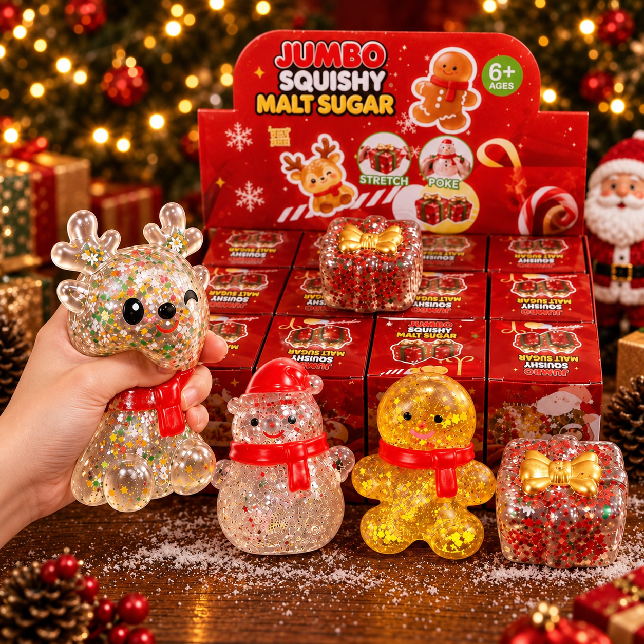 One Piece Christmas Malt Sugar Squishy Toy For Kids Holiday Gift