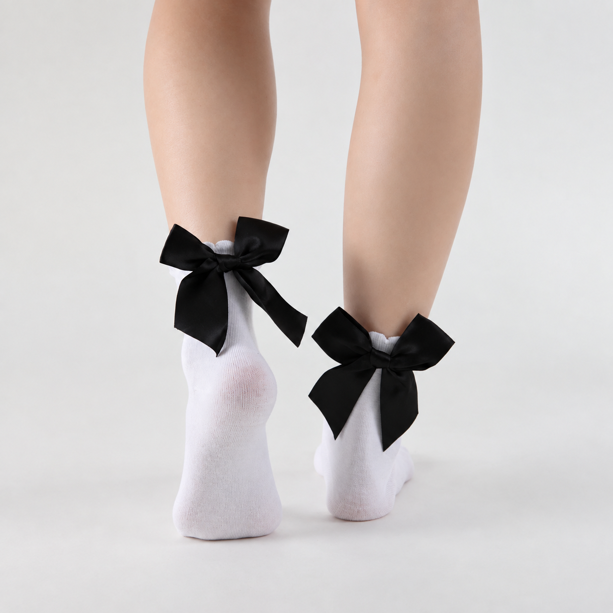 Bow Decor Mid Calf Crew Socks For Women