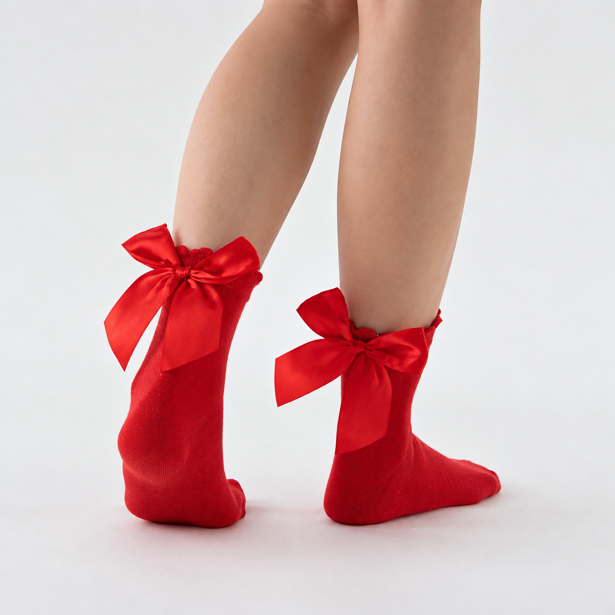 Bow Decor Mid Calf Crew Socks For Women