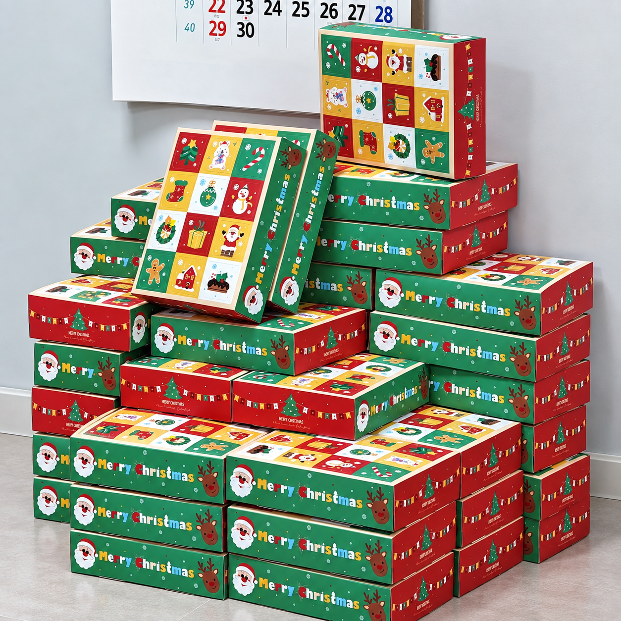 Christmas Countdown Advent Calendar Gift Box Set