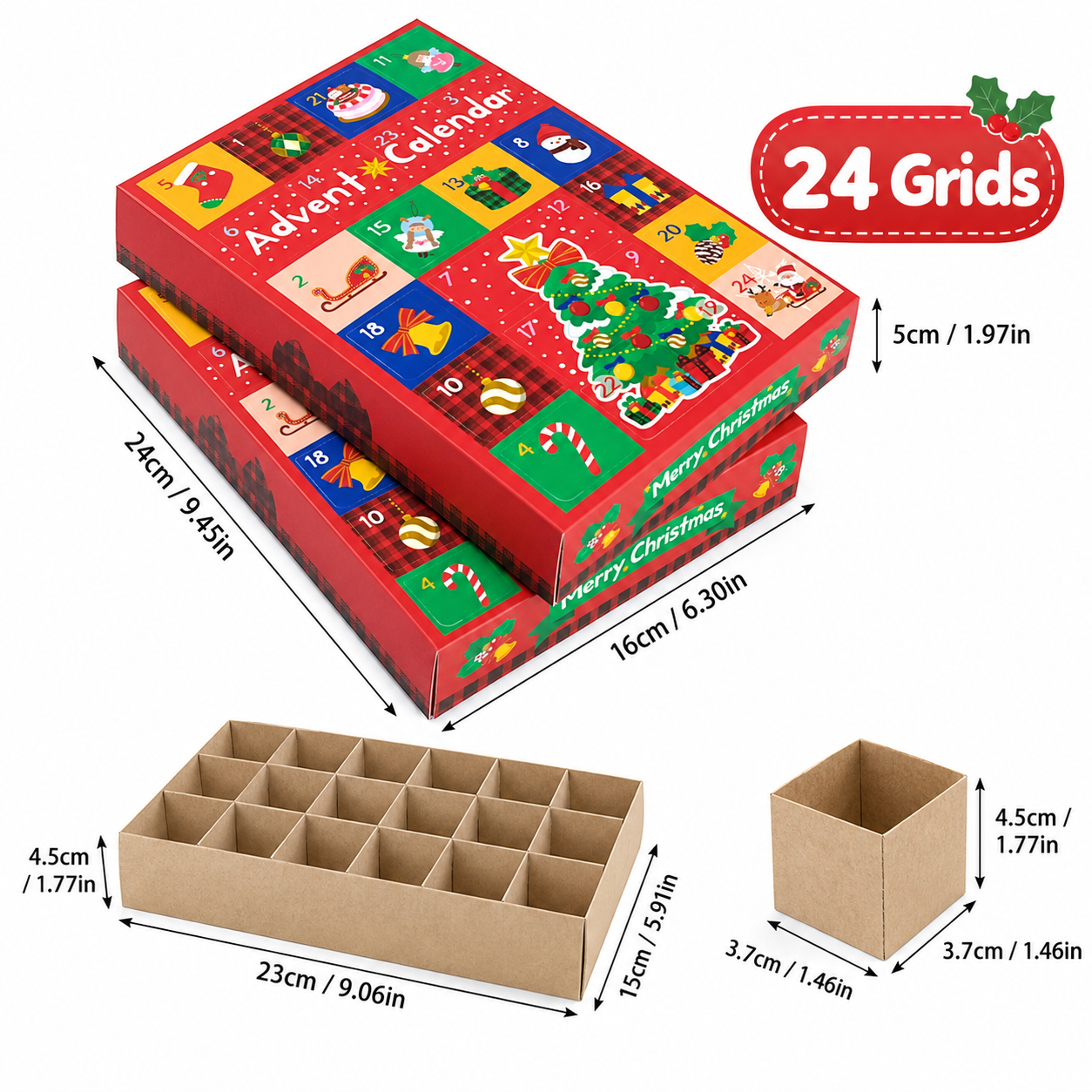 Christmas Countdown Advent Calendar Gift Box Set