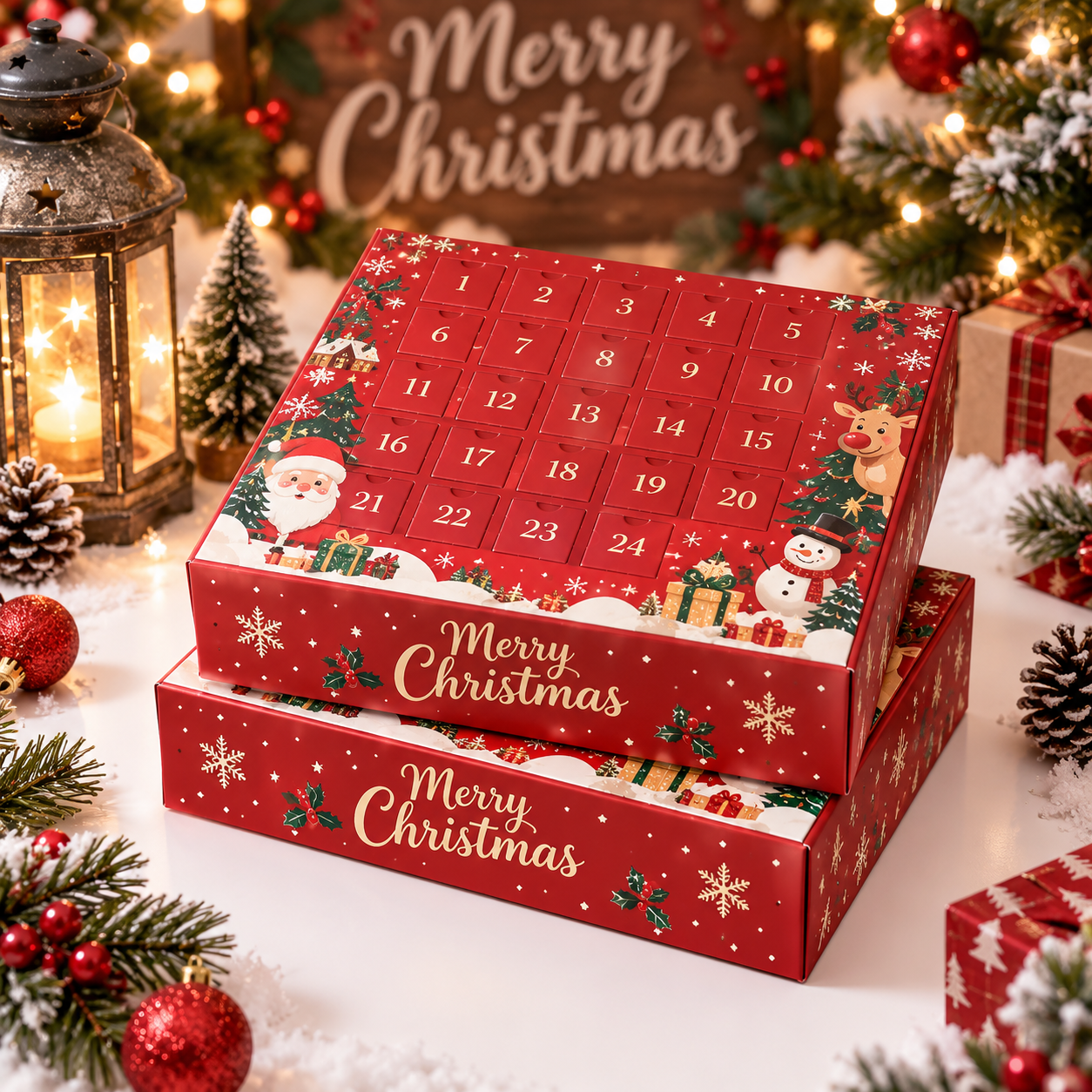 Christmas Countdown Advent Calendar Gift Box Set