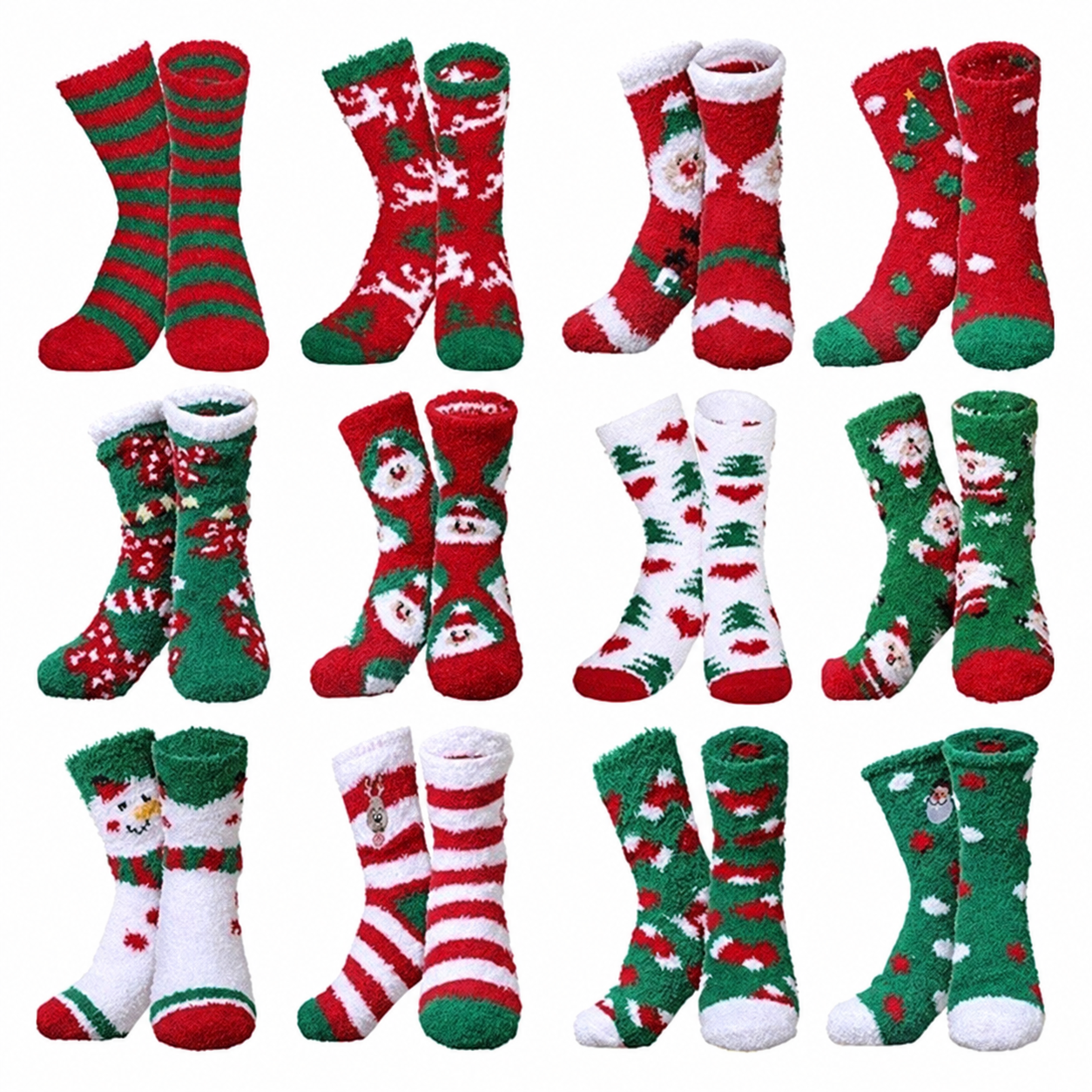 Unisex Vintage Casual Classic Christmas Holiday Winter Socks