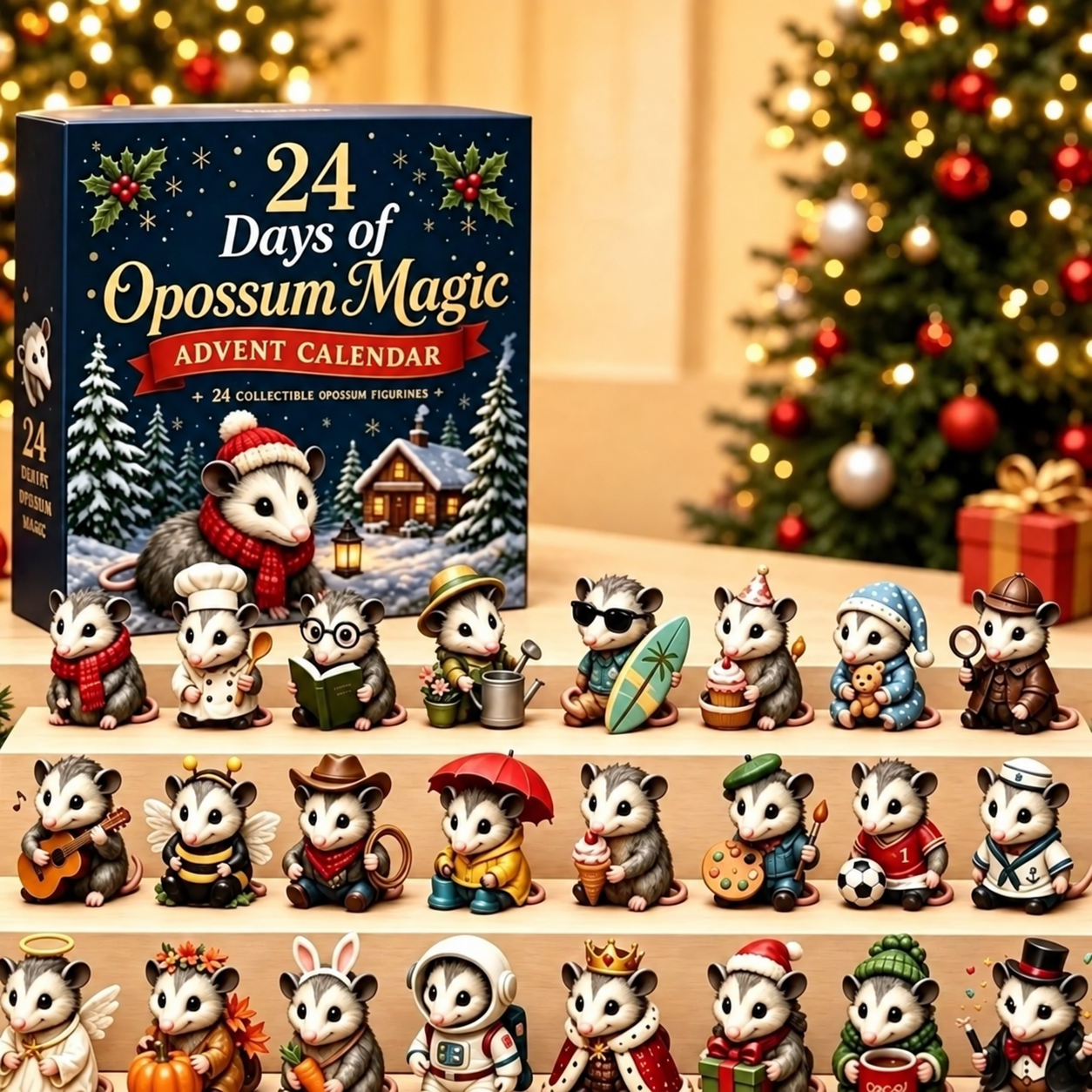 2026 Opossum Christmas Advent Calendar Gift