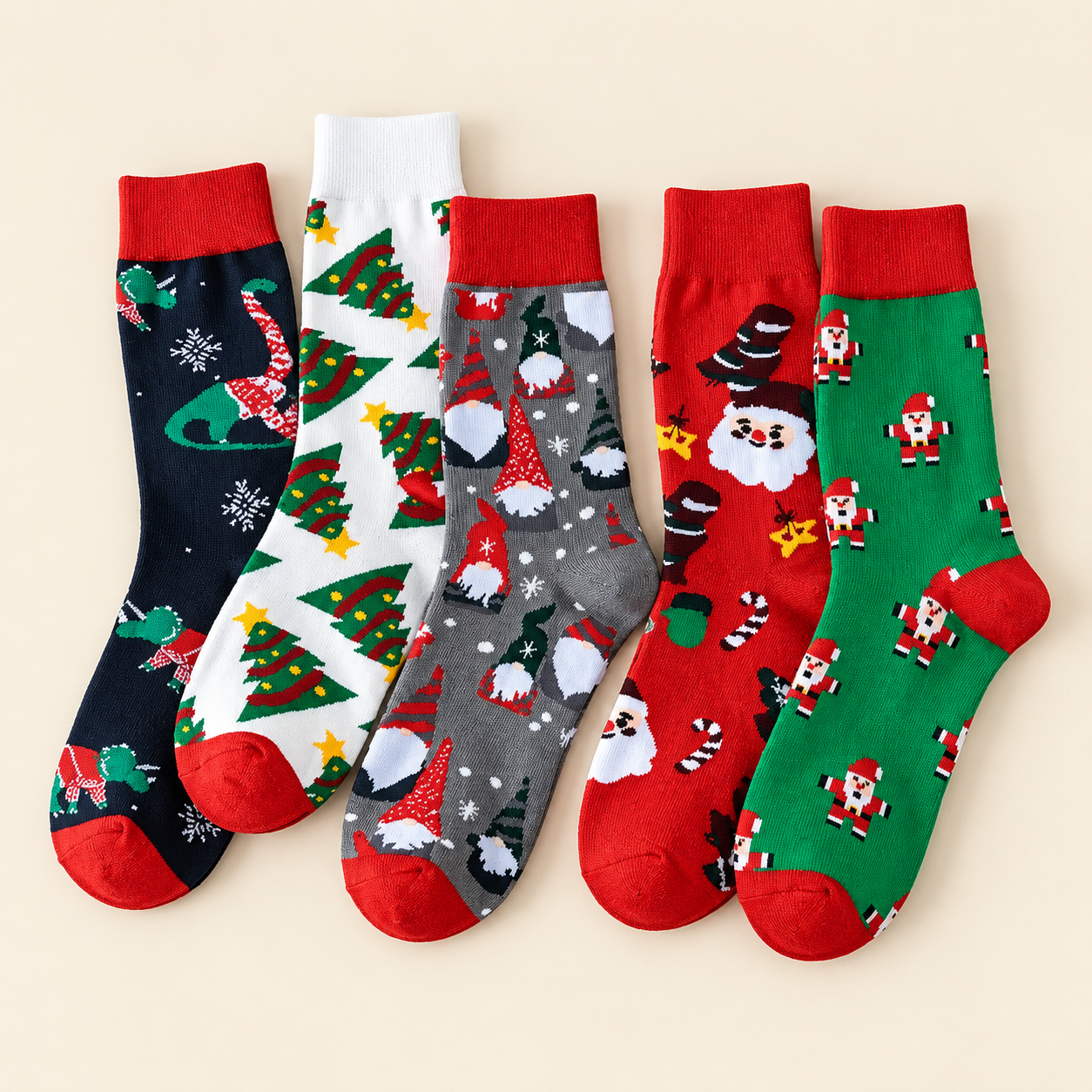 Christmas Pattern Unisex Mid Calf Crew Socks