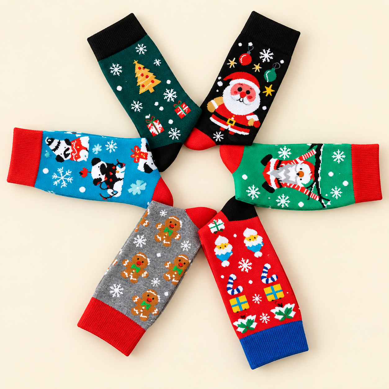 Christmas Pattern Unisex Mid Calf Crew Socks