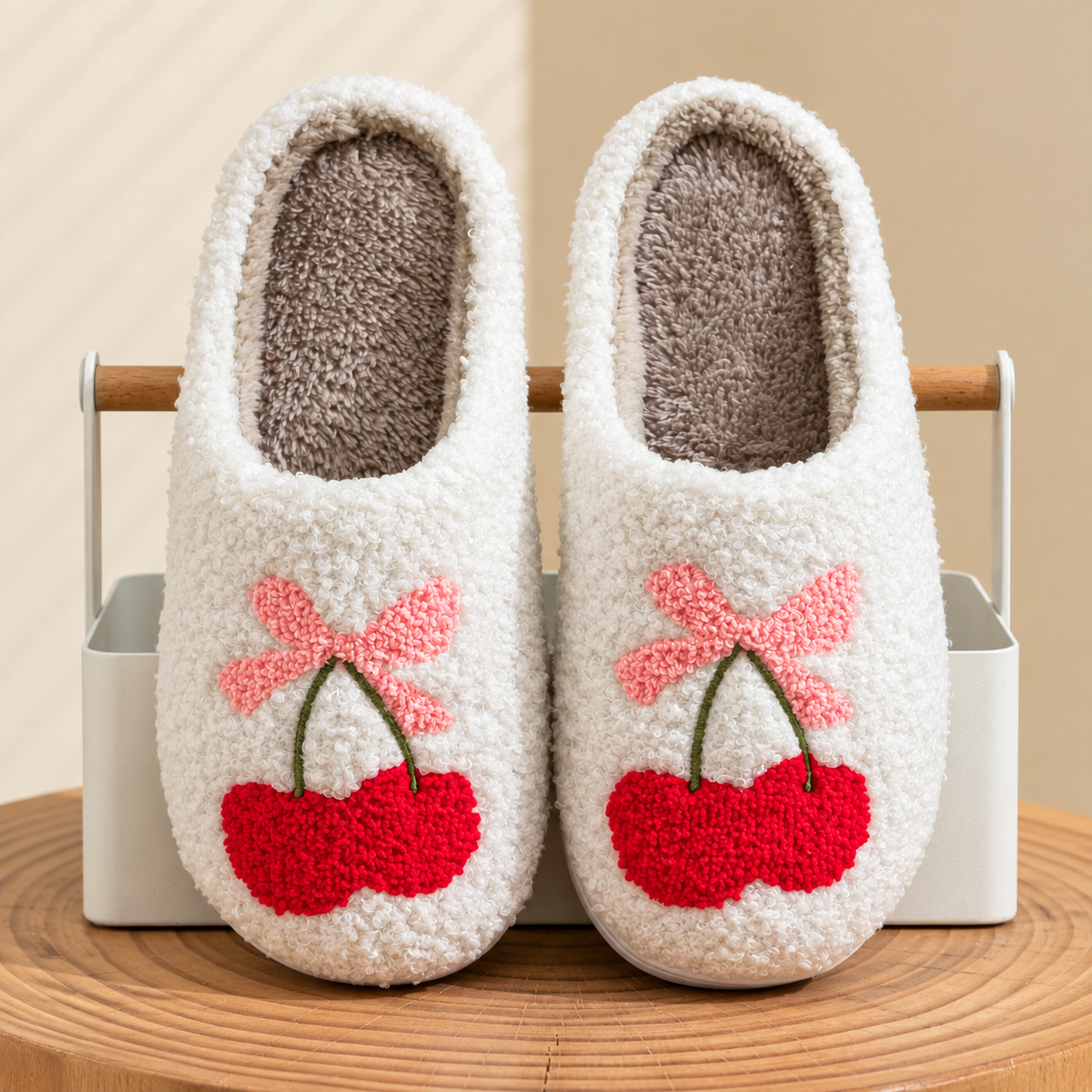 Bowknot Cozy Warm Indoor Winter House Slippers