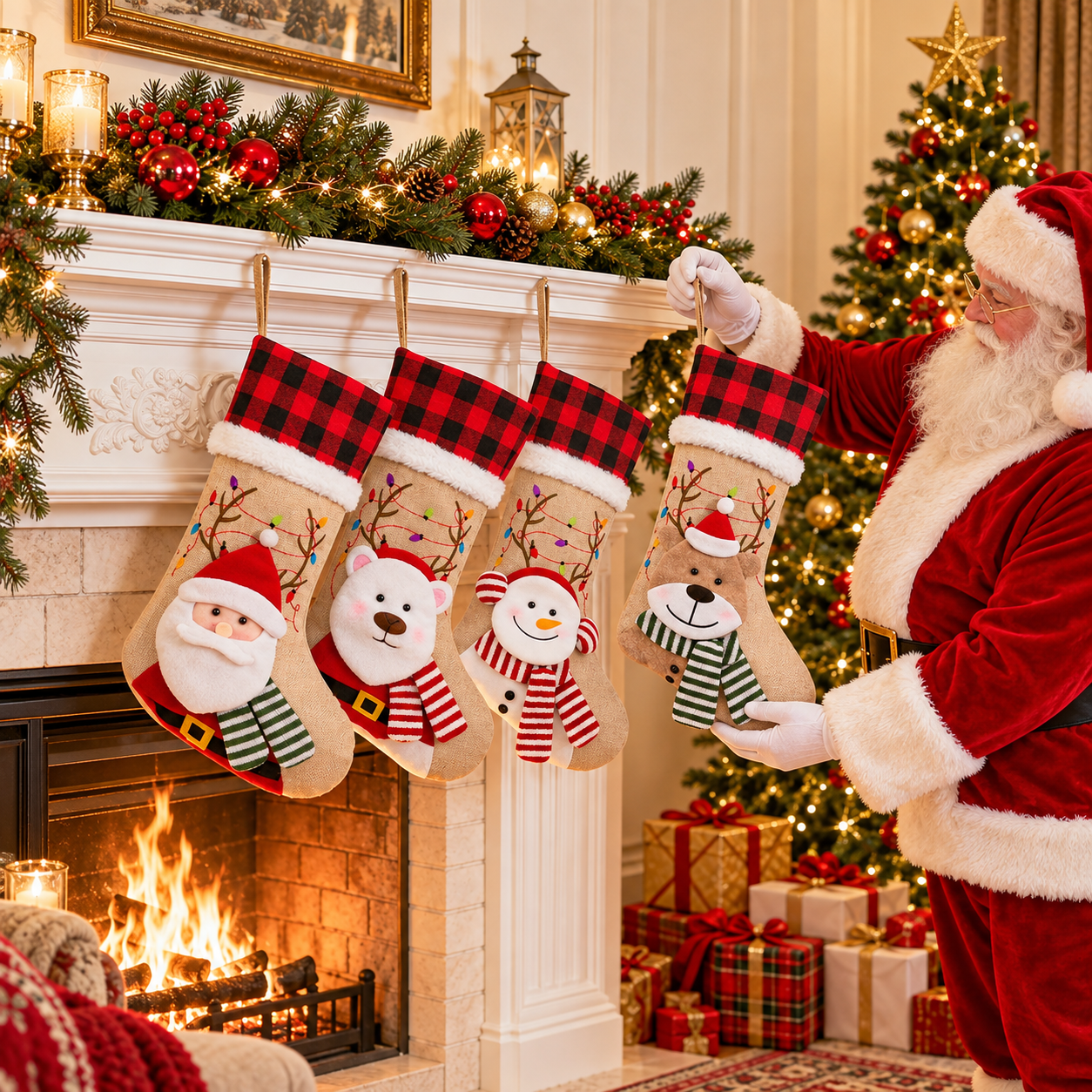 Personalized Christmas Decorative Socks For Gift Giving