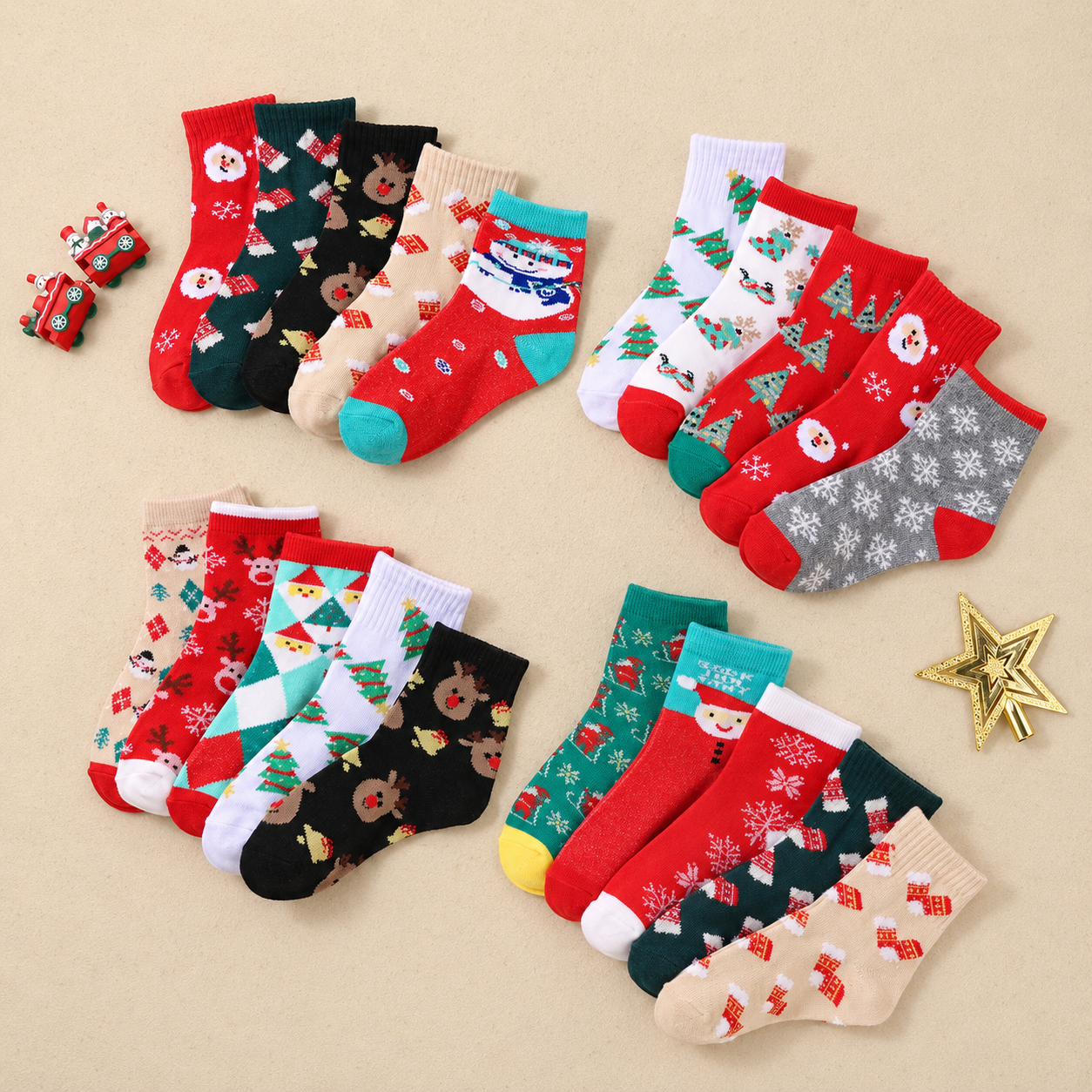 Casual Christmas Socks For Boys And Girls