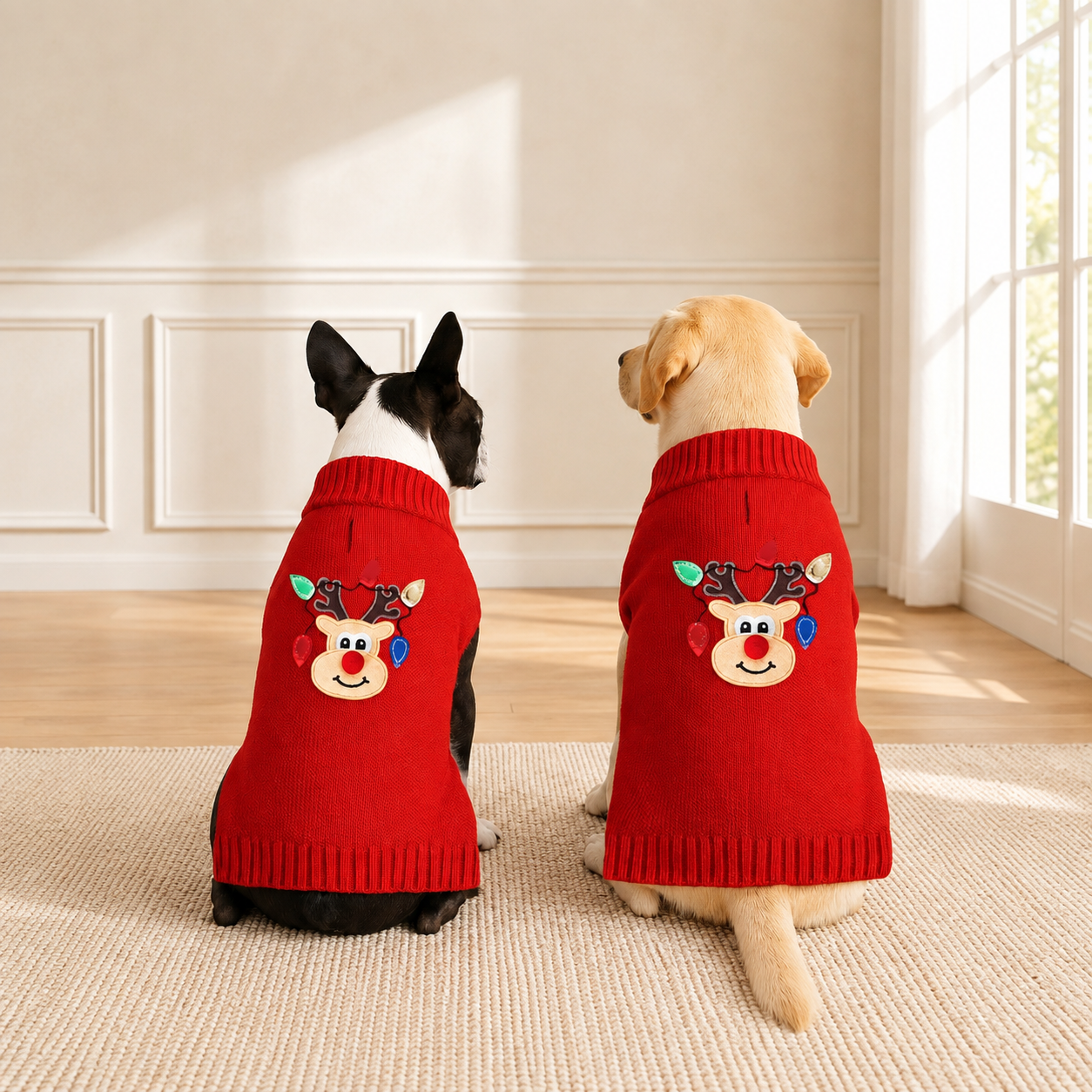 Casual Christmas High Collar Sweater For Dogs