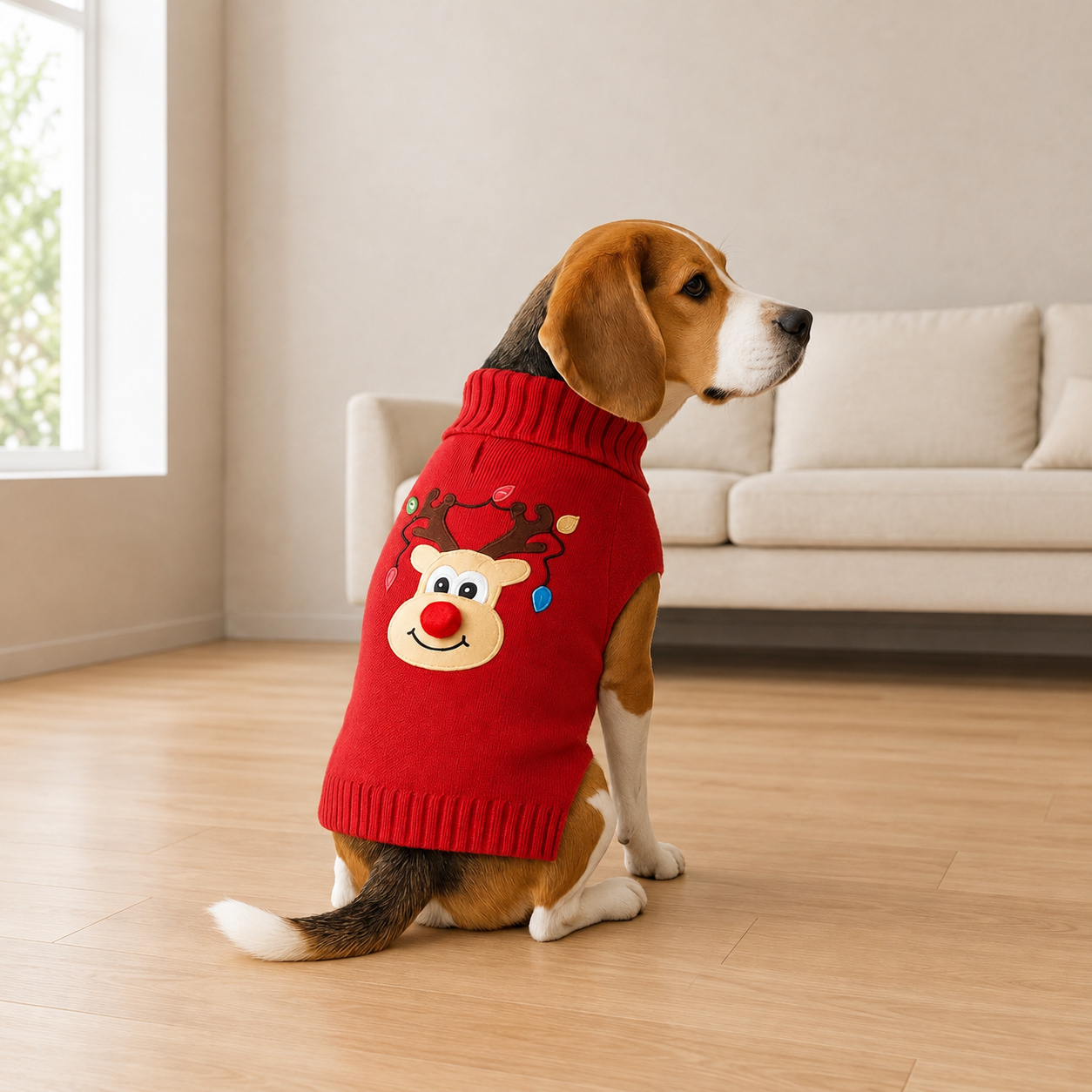 Casual Christmas High Collar Sweater For Dogs
