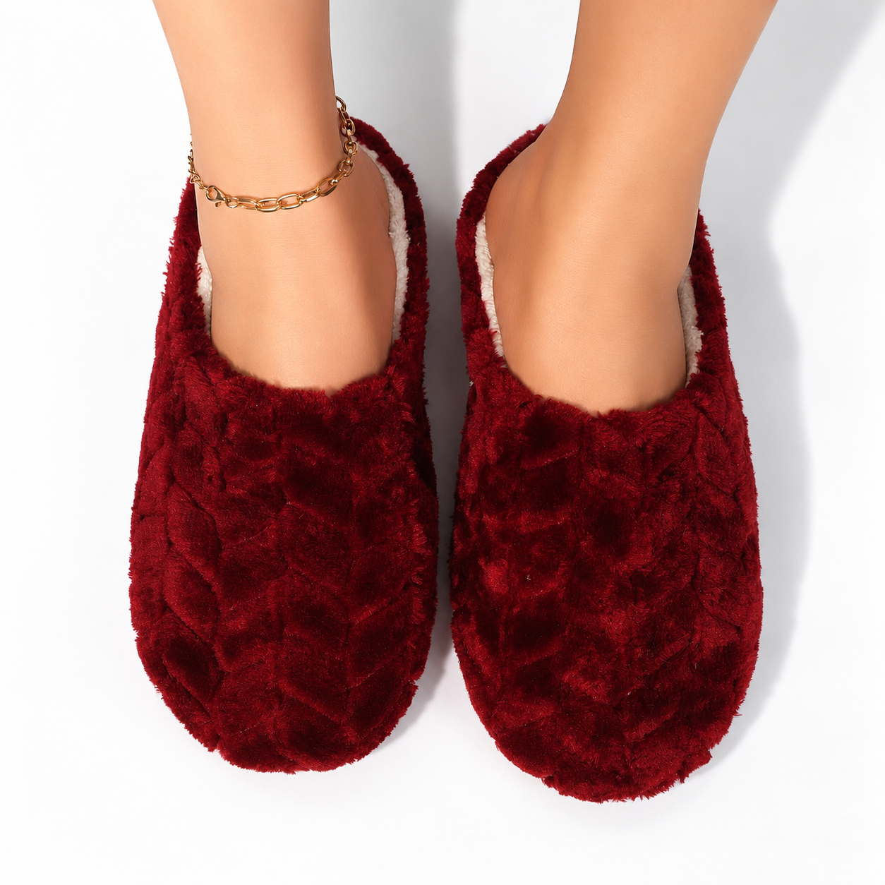 Fluffy Faux Fur Warm Lightweight Winter House Slippers