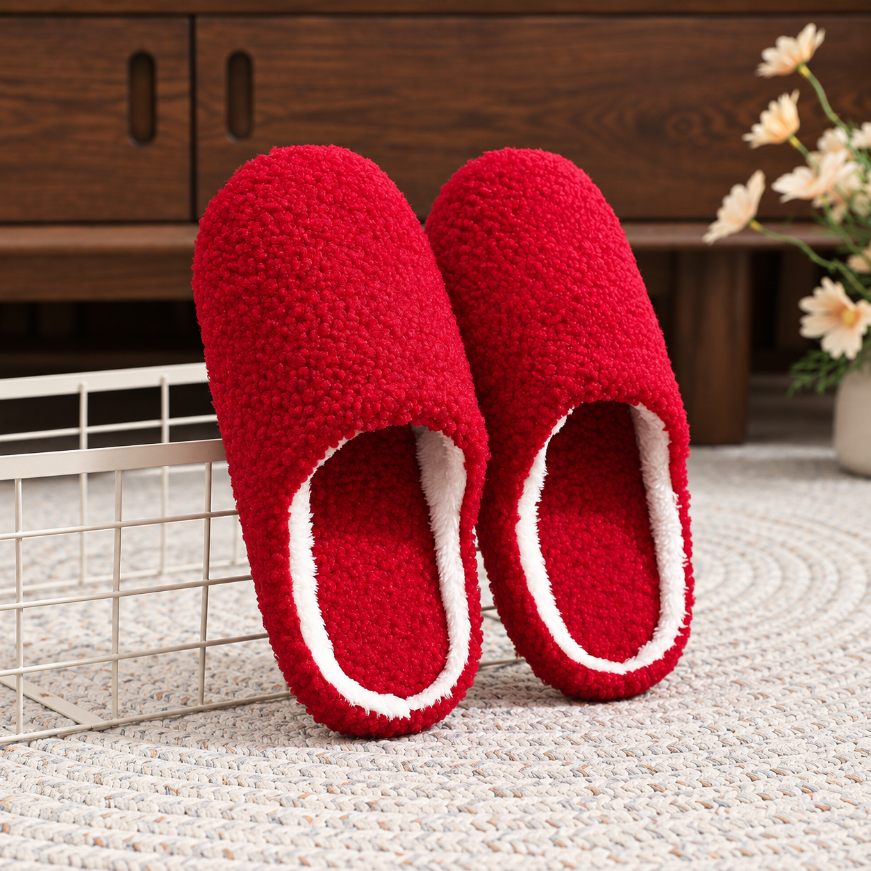 Soft Lightweight Fuzzy Indoor Winter House Slippers