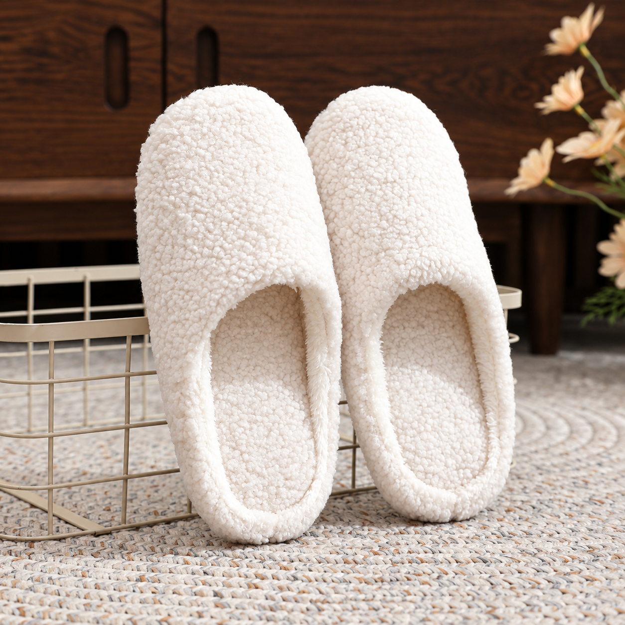 Soft Lightweight Fuzzy Indoor Winter House Slippers
