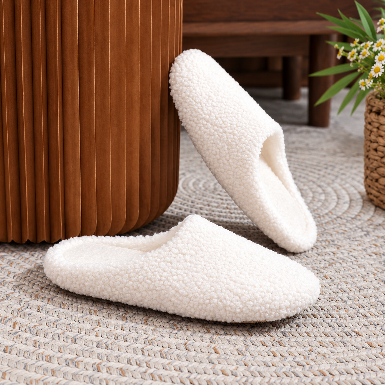 Soft Lightweight Fuzzy Indoor Winter House Slippers